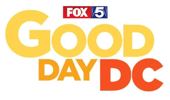 Logo for Fox 5 Good Day DC with text in yellow, orange, and red colors.