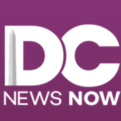 DC News Now logo with white and purple colors.