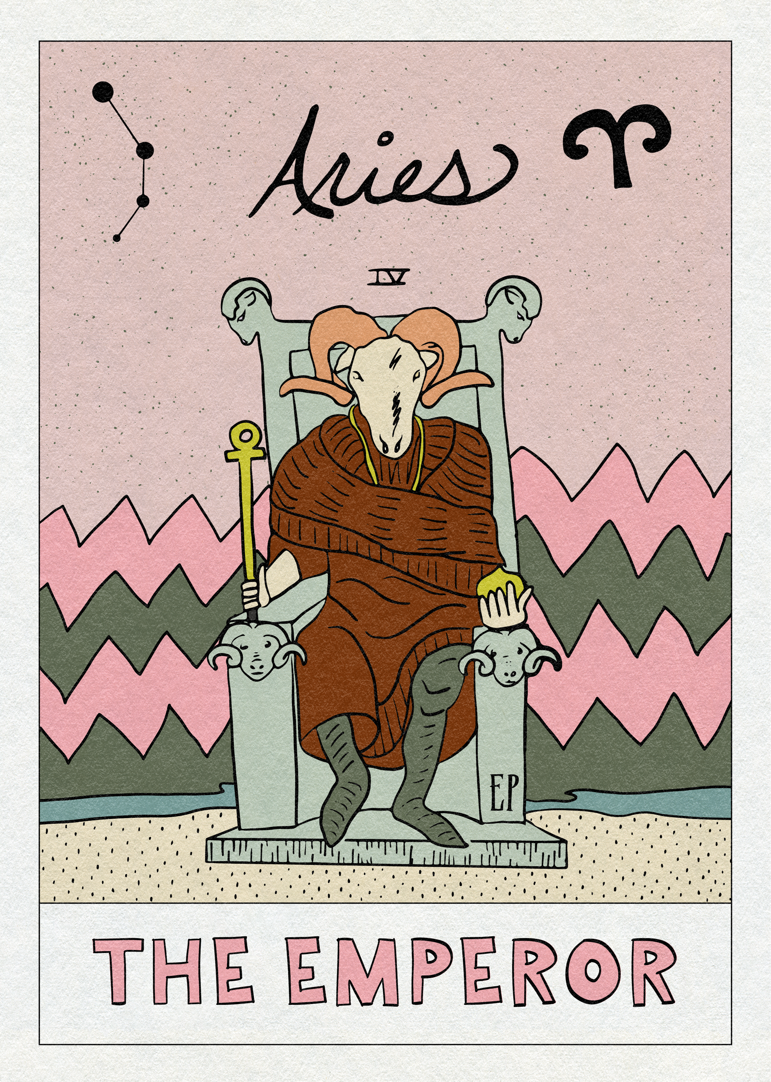 'Tarotscope' print and greeting card series. 2023