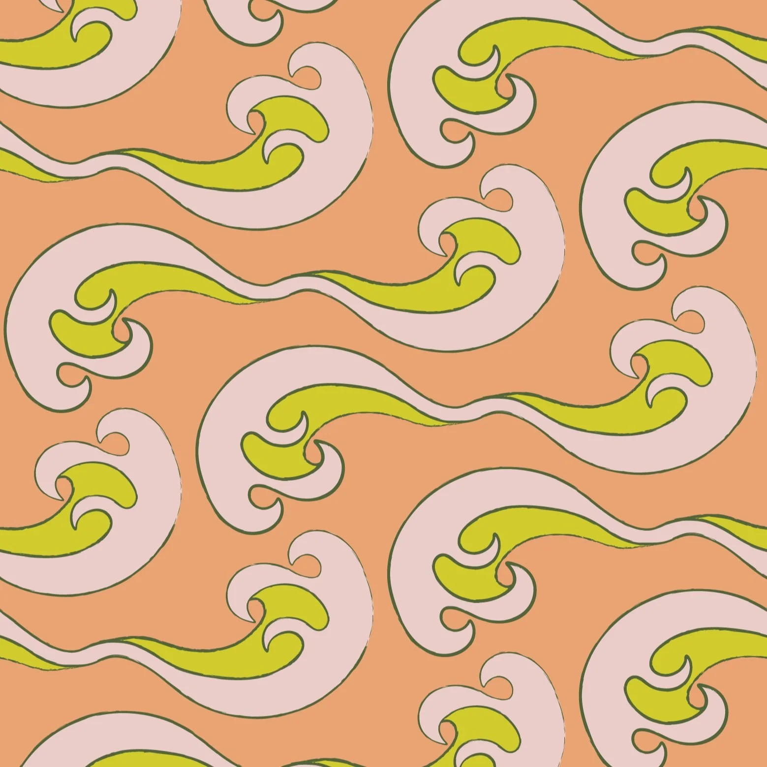 Warm Tide repeat pattern by Erin Plant