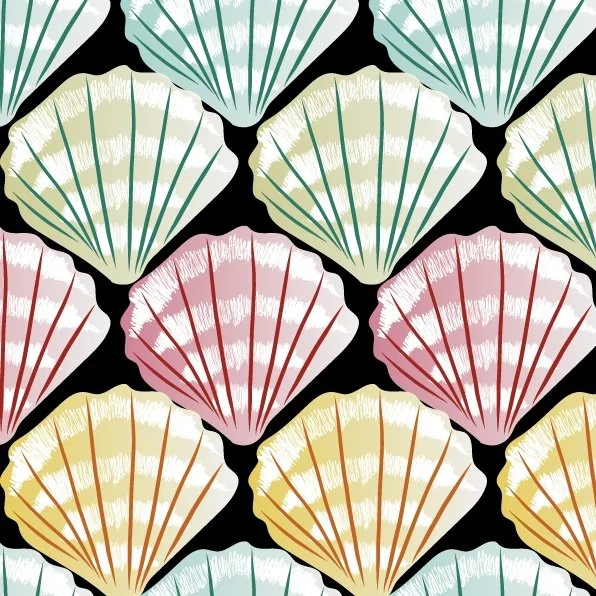 Dark Shell repeat pattern by Erin Plant