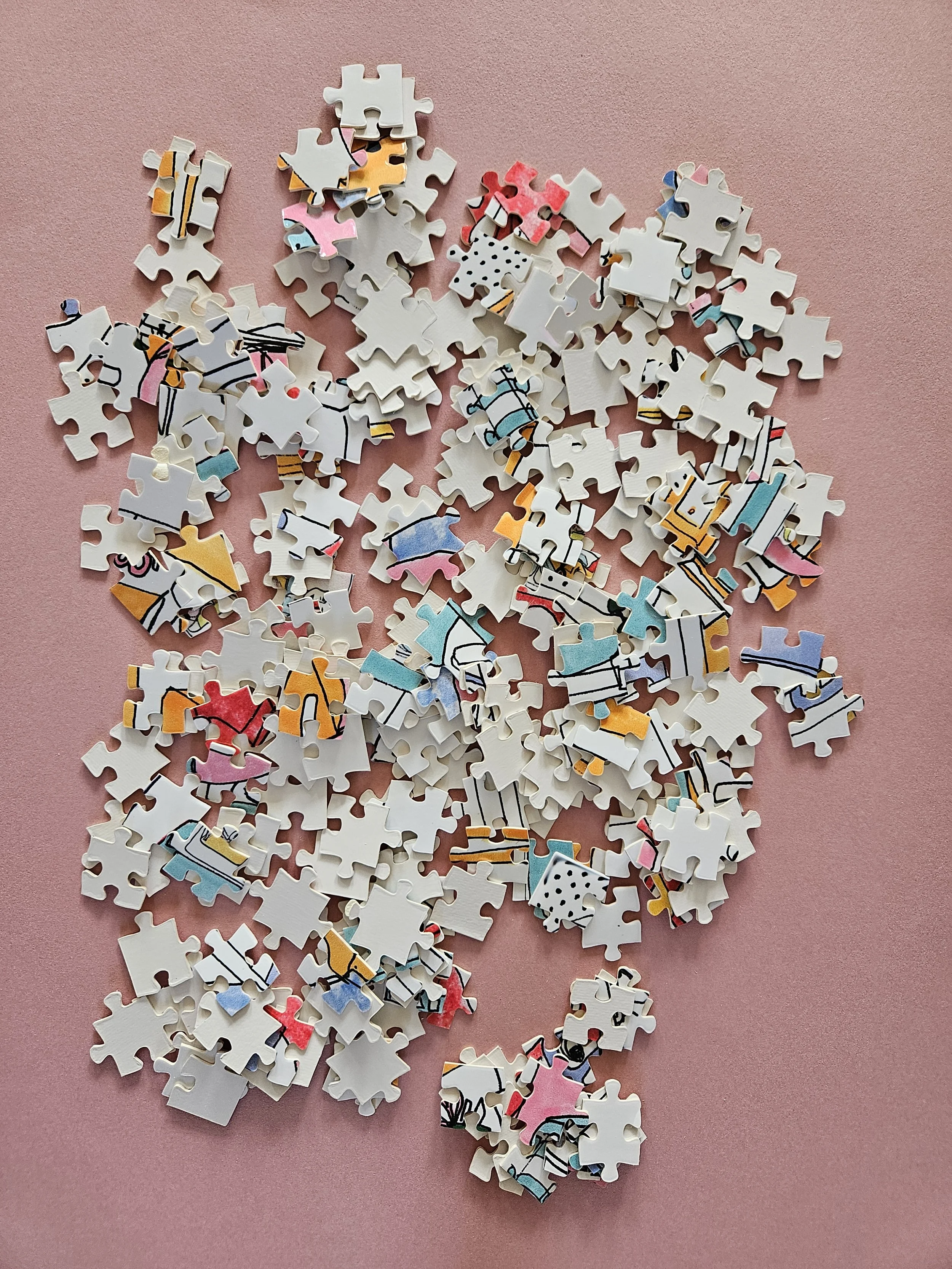 Puzzle made from marker drawings. 2024