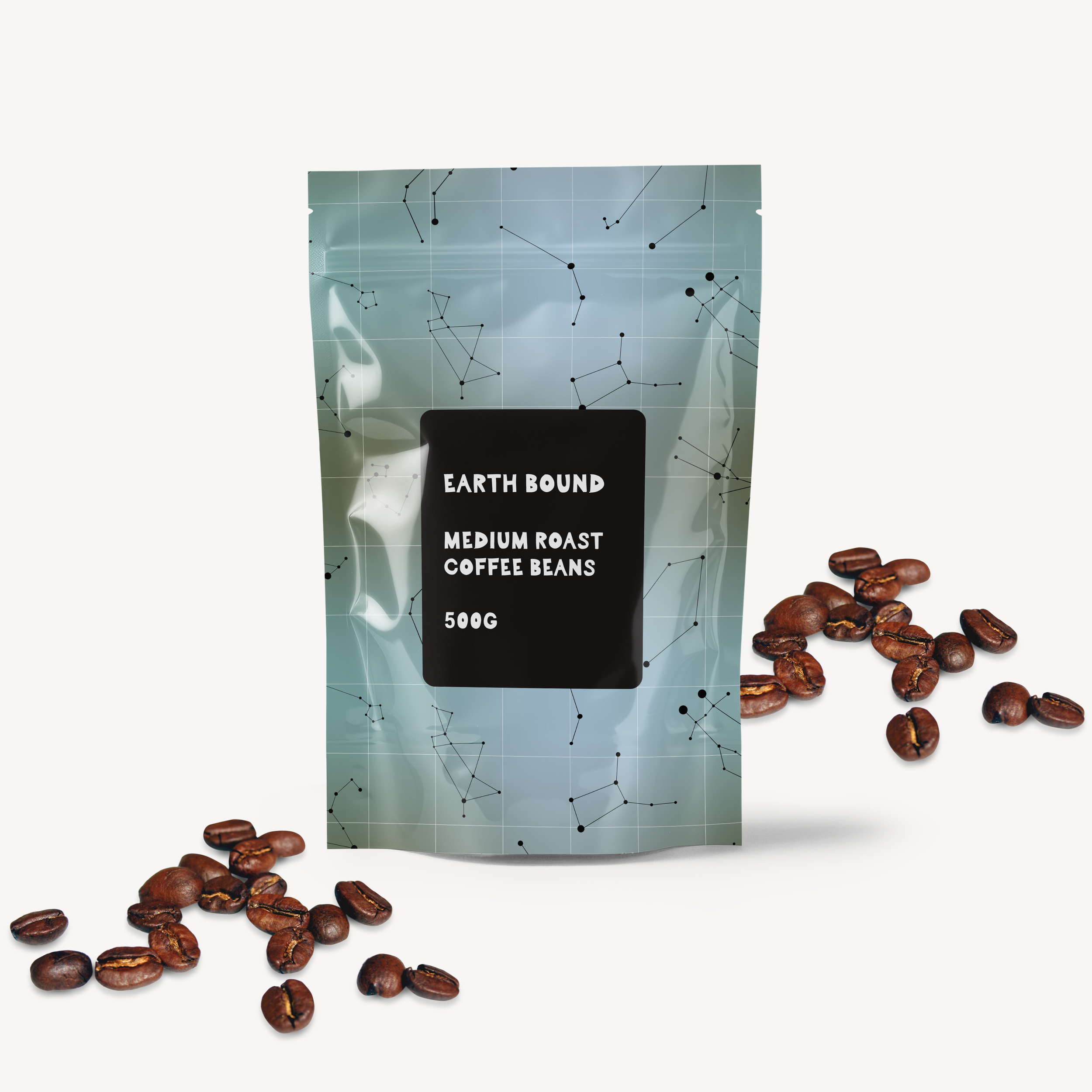 Green Constellation Repeat on a coffee bag by Erin Plant