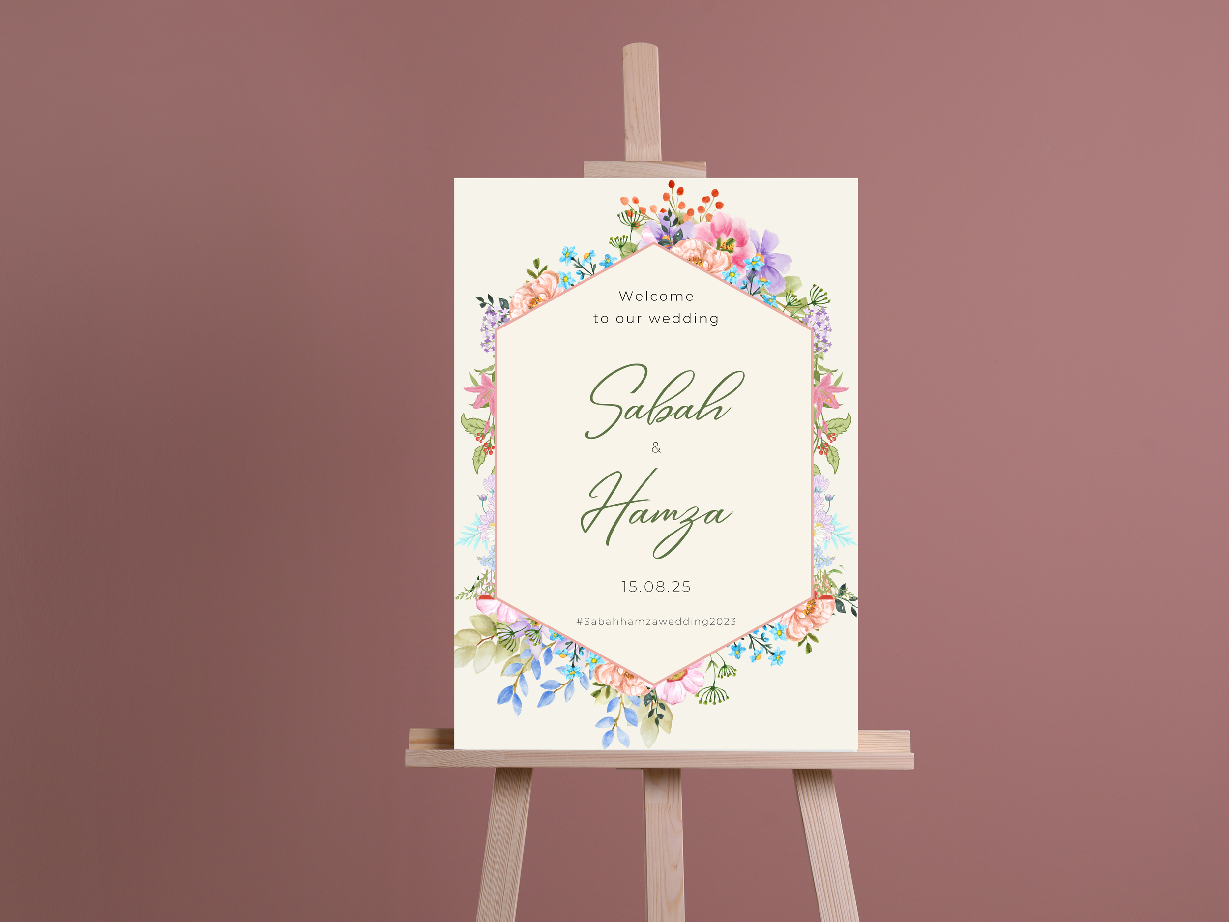 Floral Meadow Wedding Sign