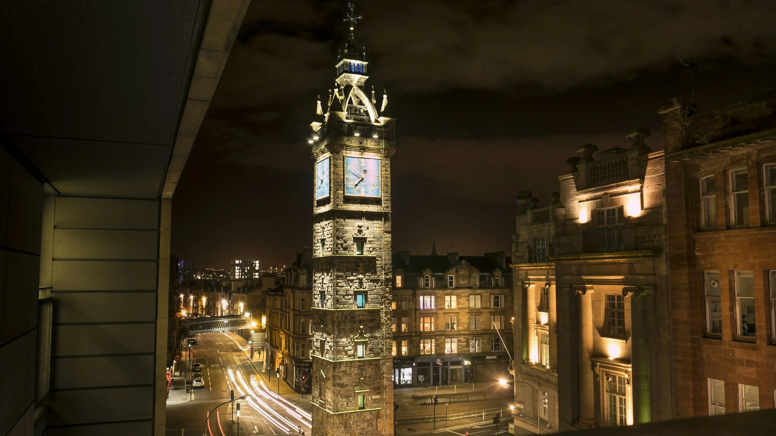 Glasgow Cross with Tolbooth Steeple and Mercat Cross