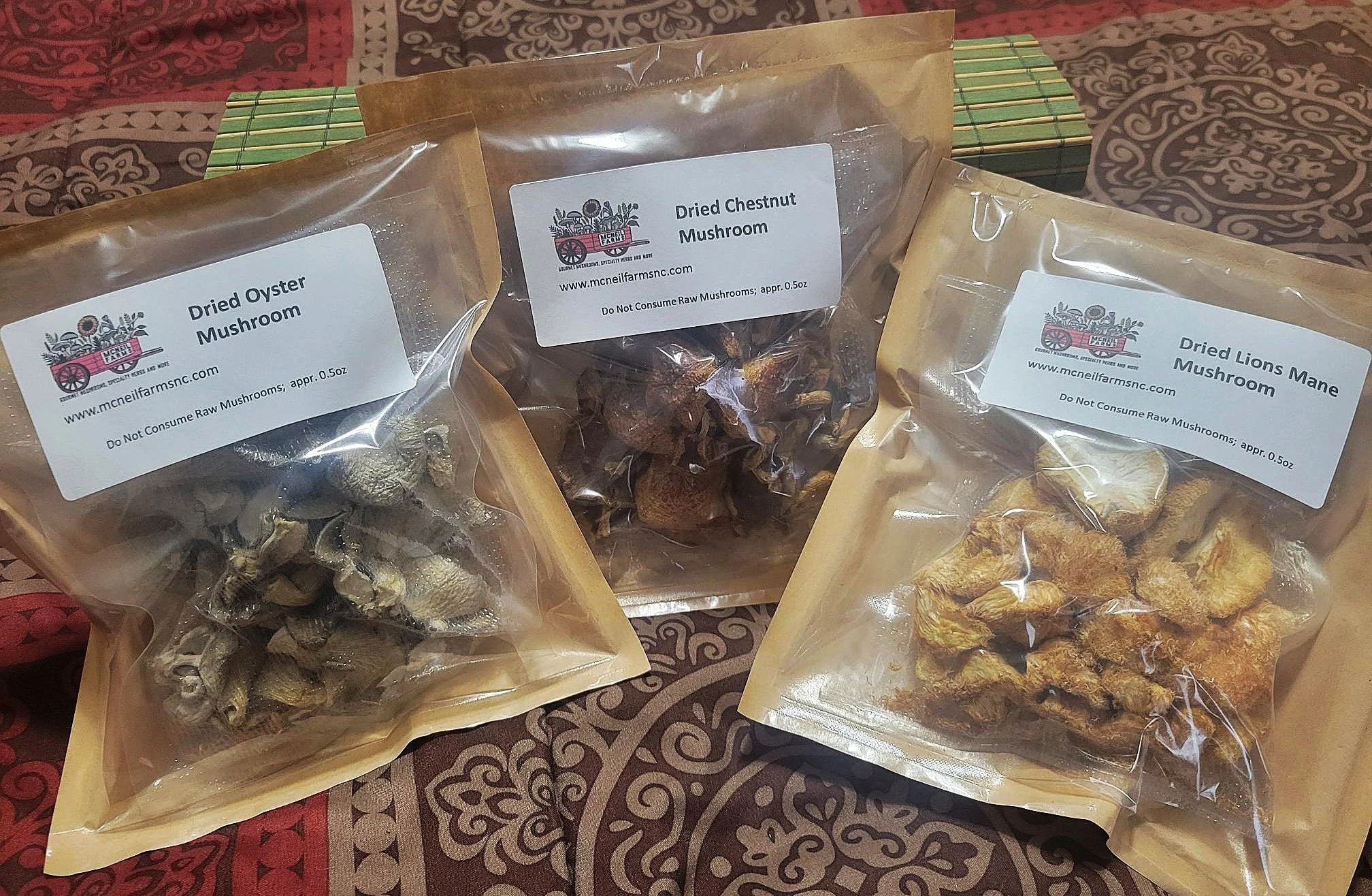 3pk Dried Mushrooms Variety