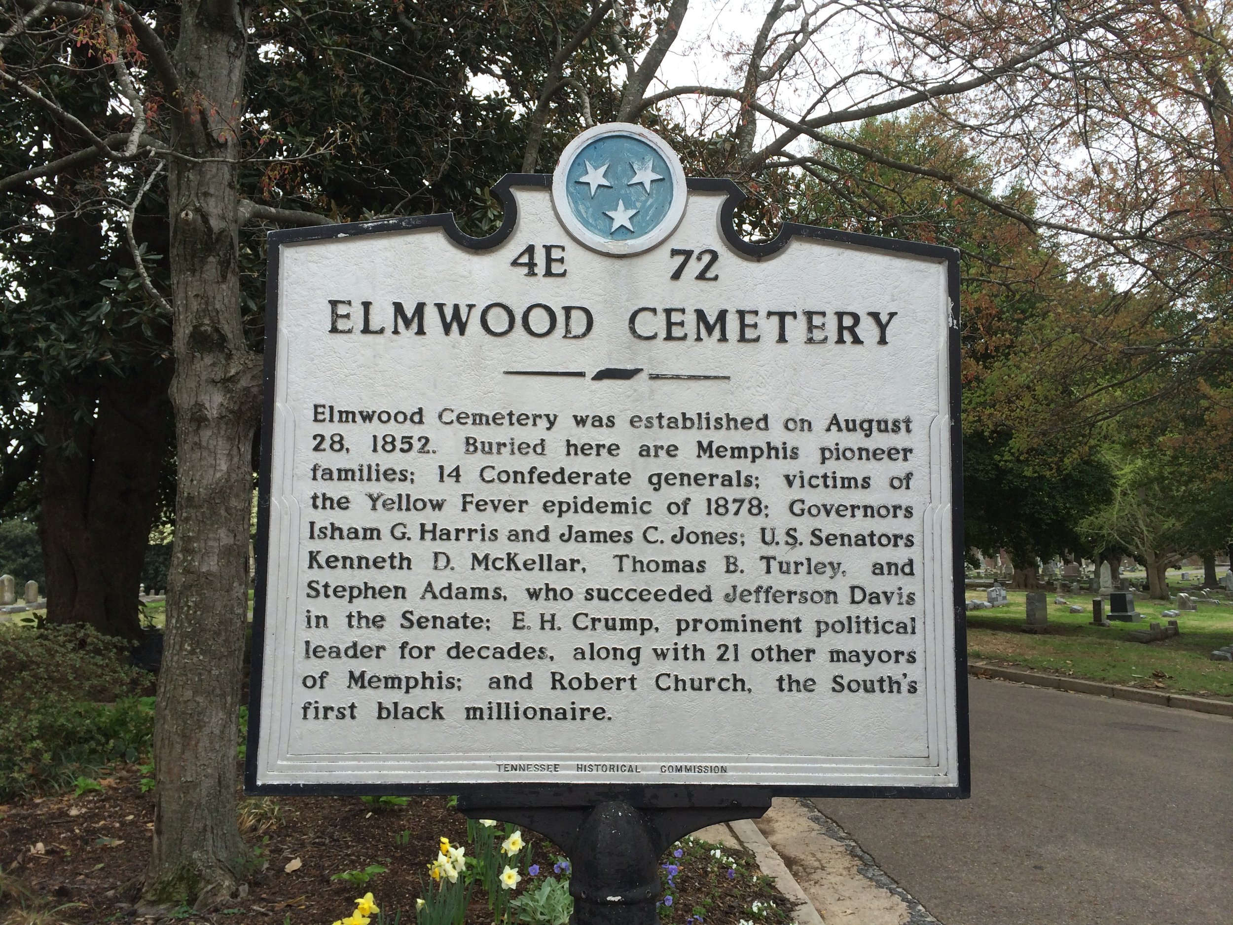 Historic cemetery in Memphis where the Gardners were buried. 