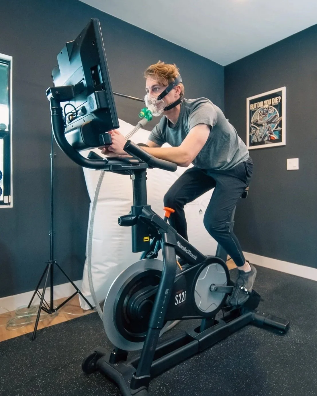 Exercise with Oxygen Therapy Equipment.