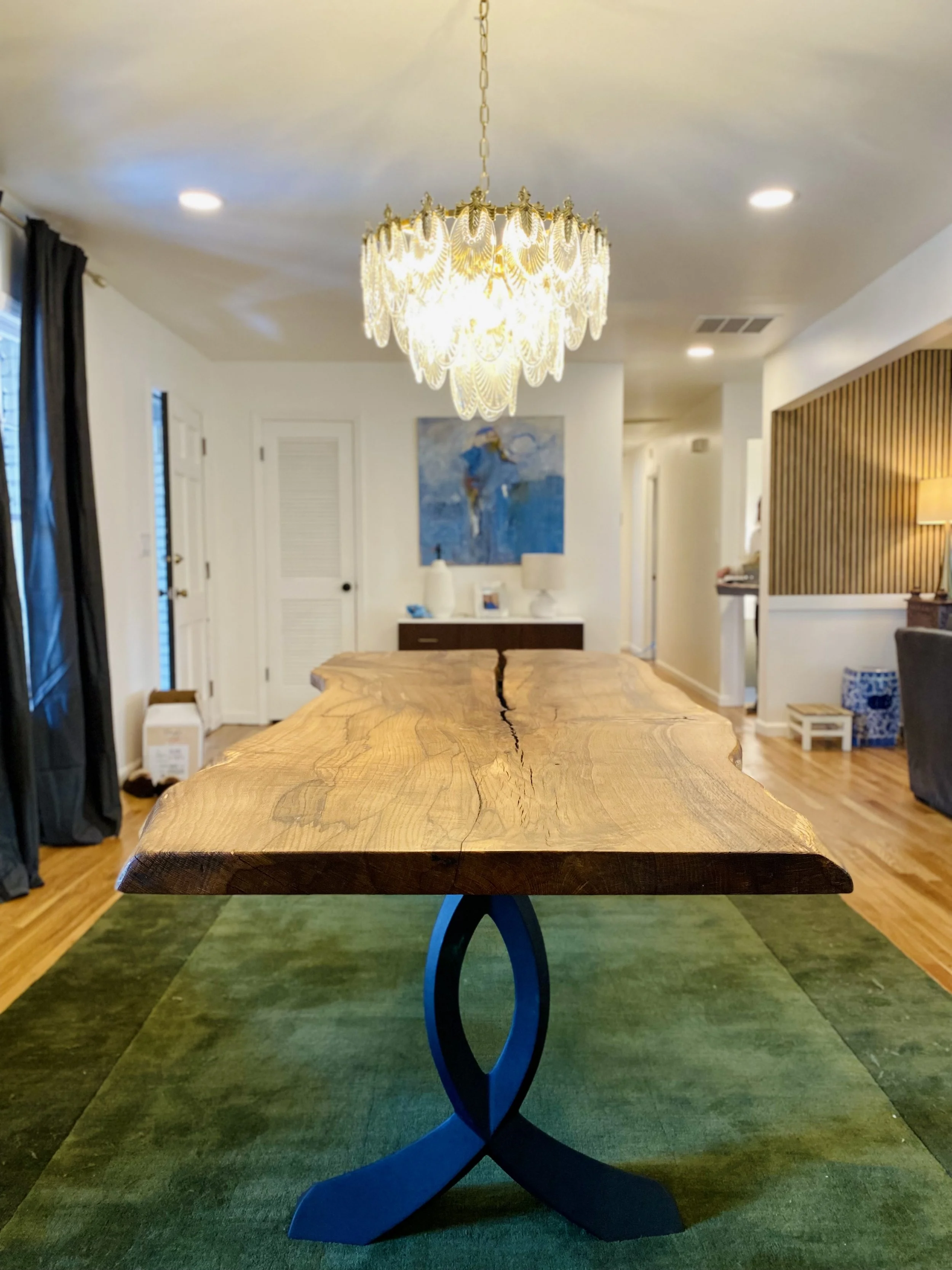 Georgia-made reclaimed wood table with rustic finish