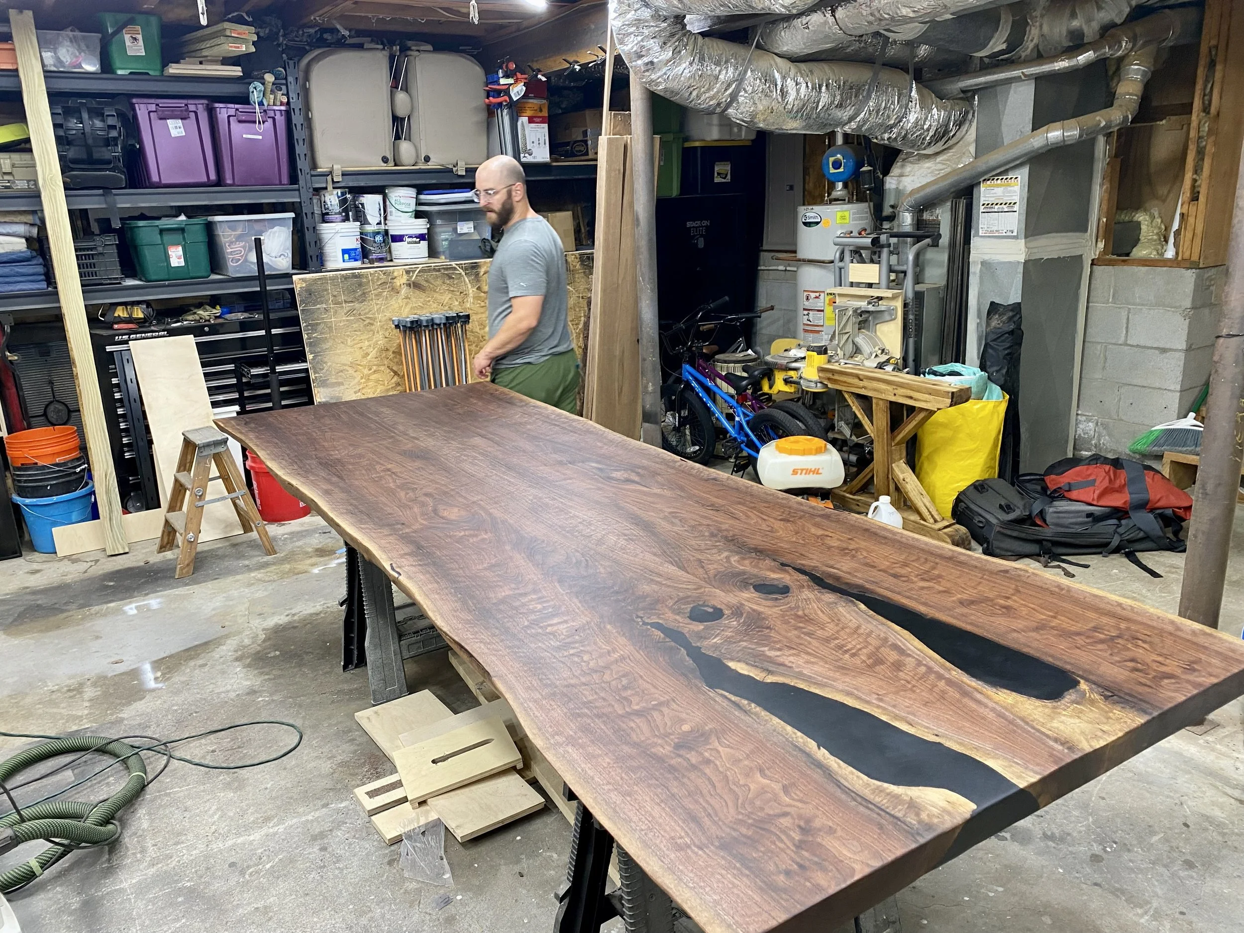 Locally-sourced wood table crafted by Atlanta furniture maker