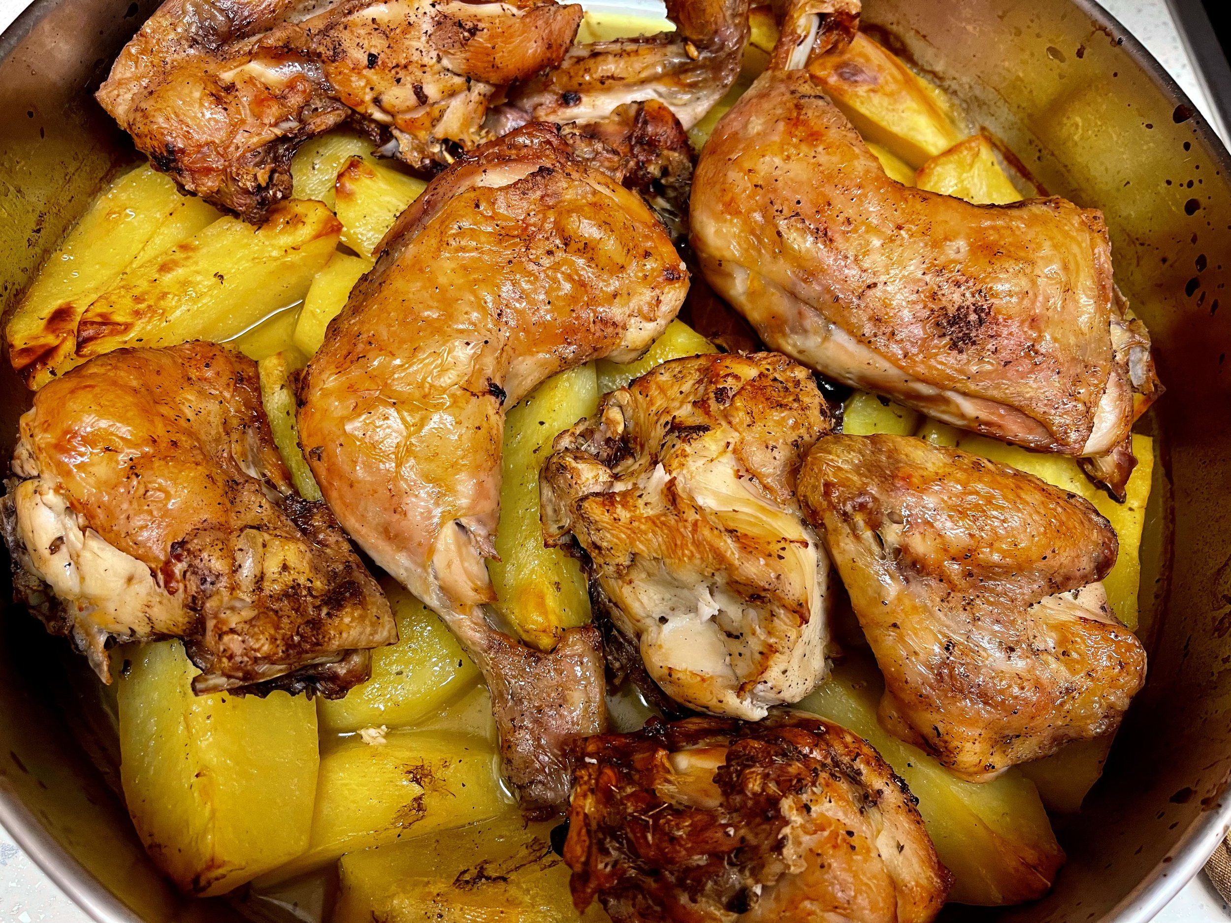 🍗🥔Κοτόπουλο στο φούρνο με πατάτες