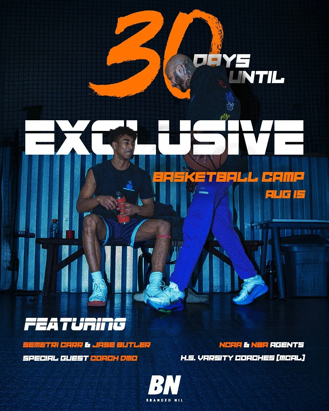 We’re 30 Days Away! Bay Area Hoopers, It’s Go Time.
Lock in your spot at the ultimate summer camp, coached by TT Carr, Jase Butler, Coach DMO, and more. Spots are going fast, DM to secure your spot. π―