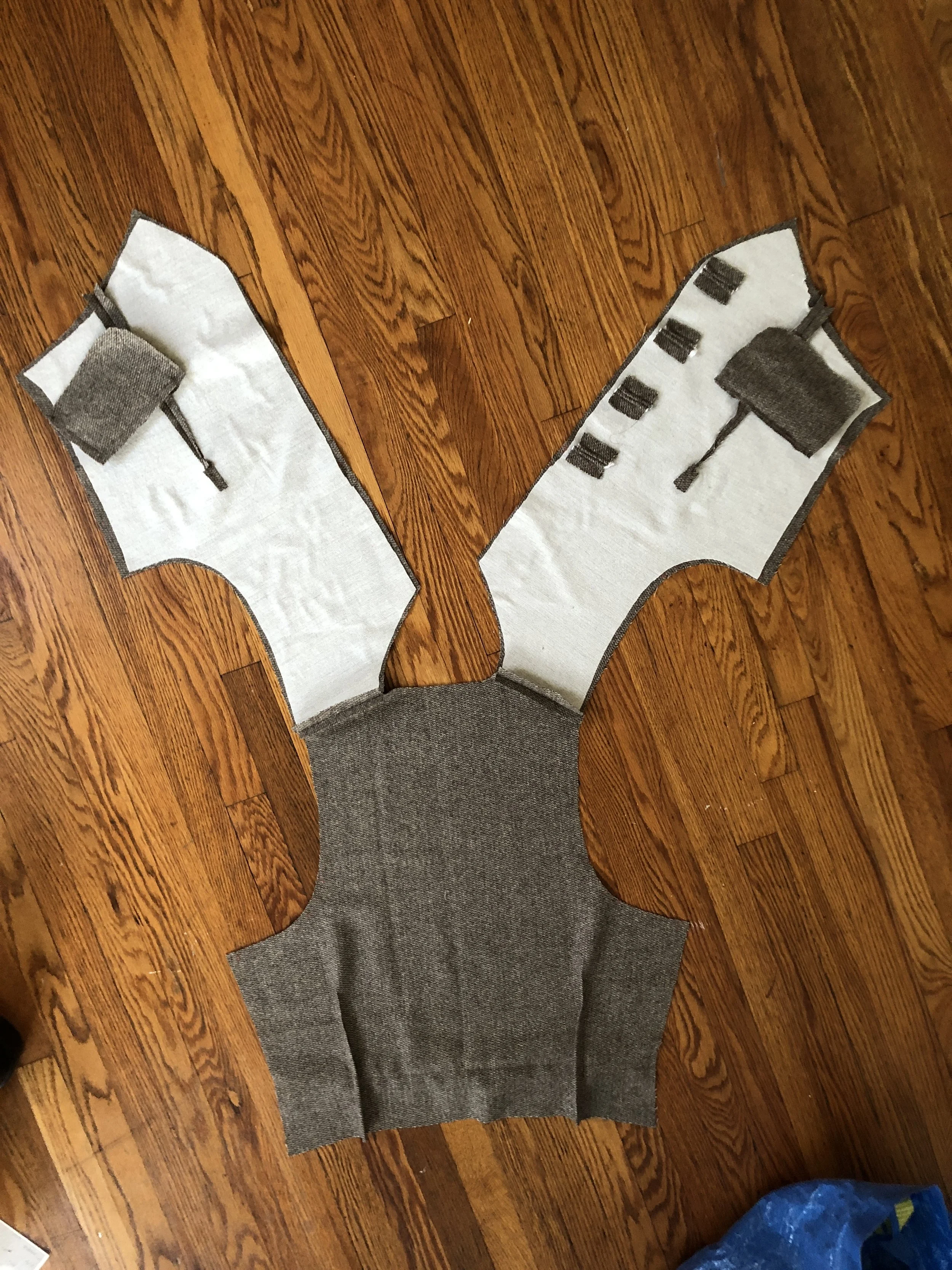 Inside of vest in progress