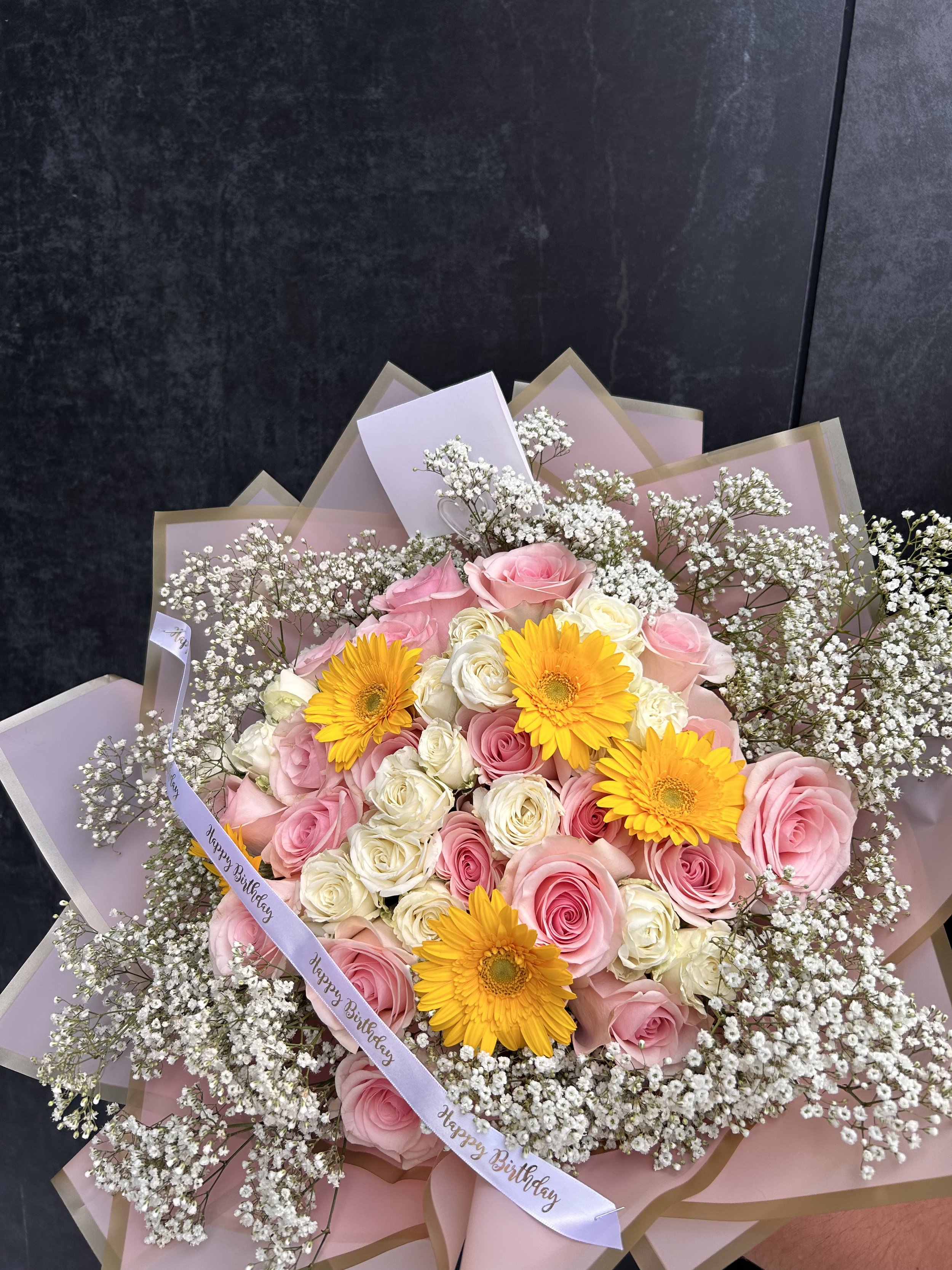 Blushing Bright (50 Roses & Blooms)