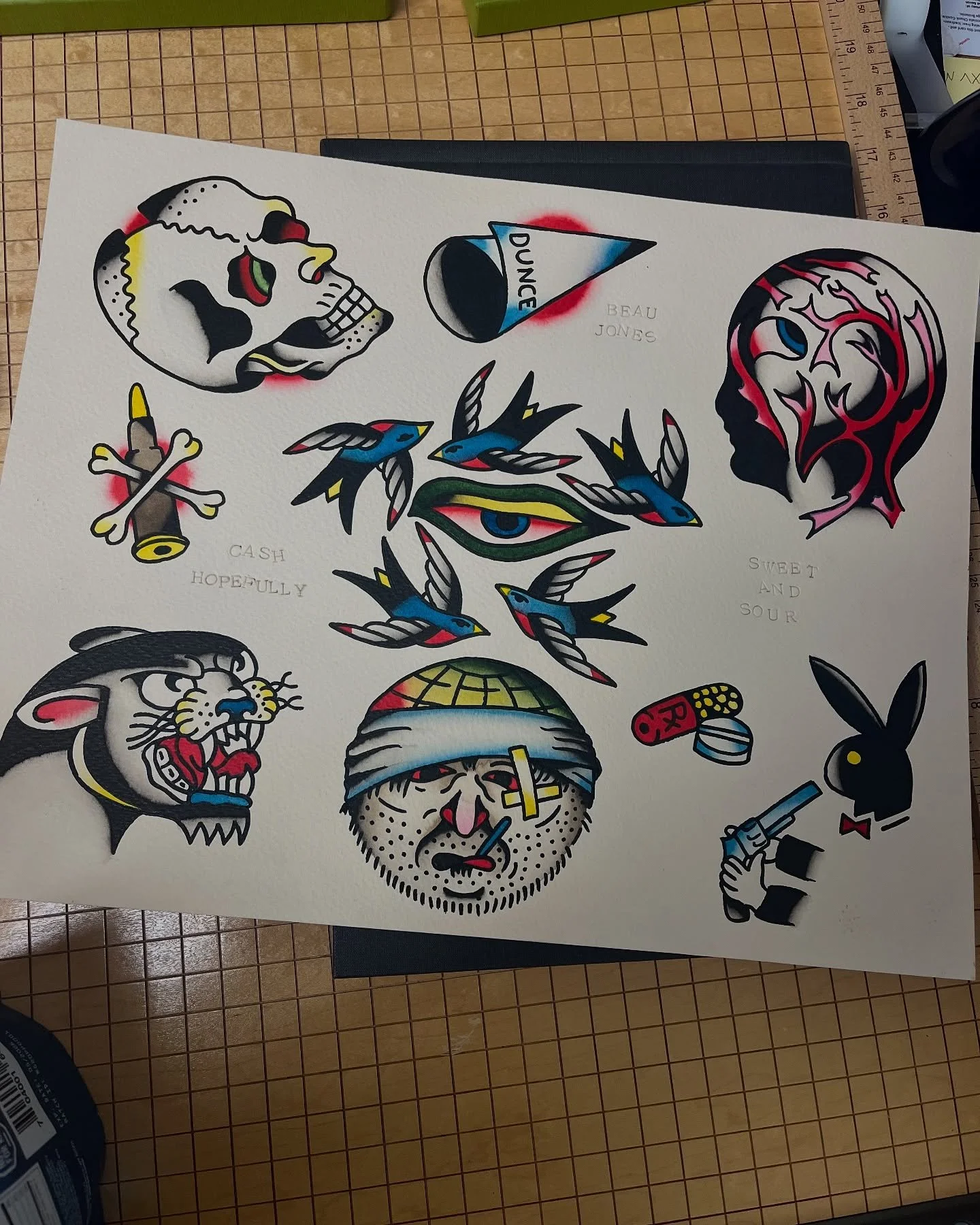 New designs @sweetandsourtattoo for your choosing! DM for appointment!