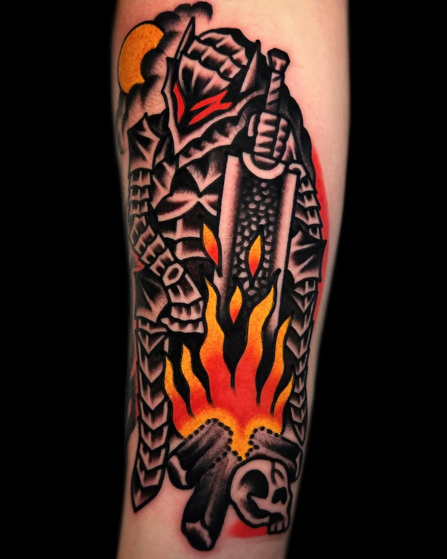 &ldquo;WHEN YOU MEET YOUR GOD, TELL HIM TO LEAVE ME ALONE&rdquo; Thank you Bryce for getting tattooed today!!! So stoked I got to finally do a tattoo of The Black Swordsman! MIURA FOREVER!! @sweetandsourtattoo @amigosmfg @kingpintattoosupply #kingpin