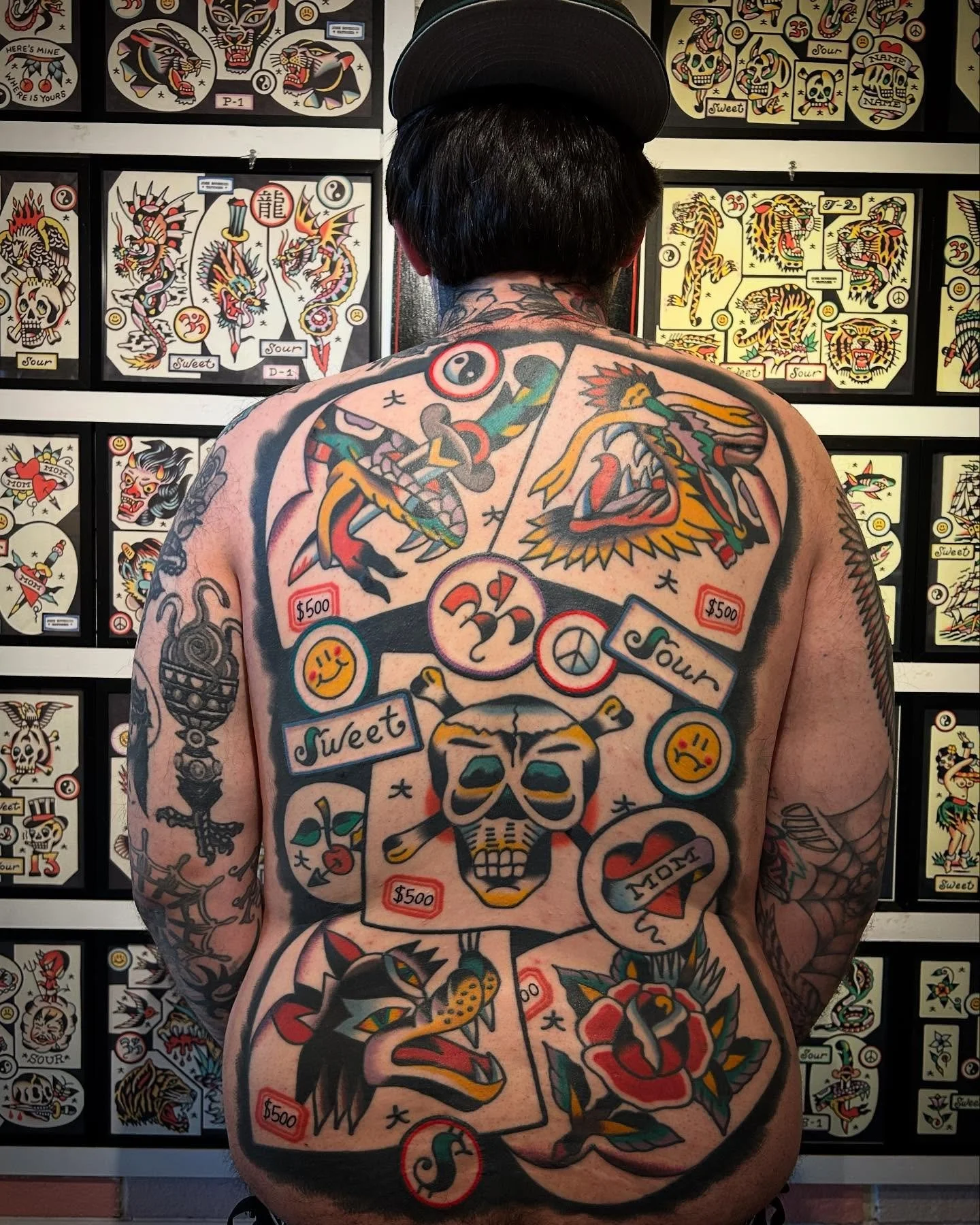 THE $2500 BACK PIECE started on @vinnymorristattoos while he was still living in Providence, RI and finished today in Powdersville, SC with Vinny as a full time tattooer at @sweetandsourtattoo So stoked to have you down south now, love you Binny Mon!