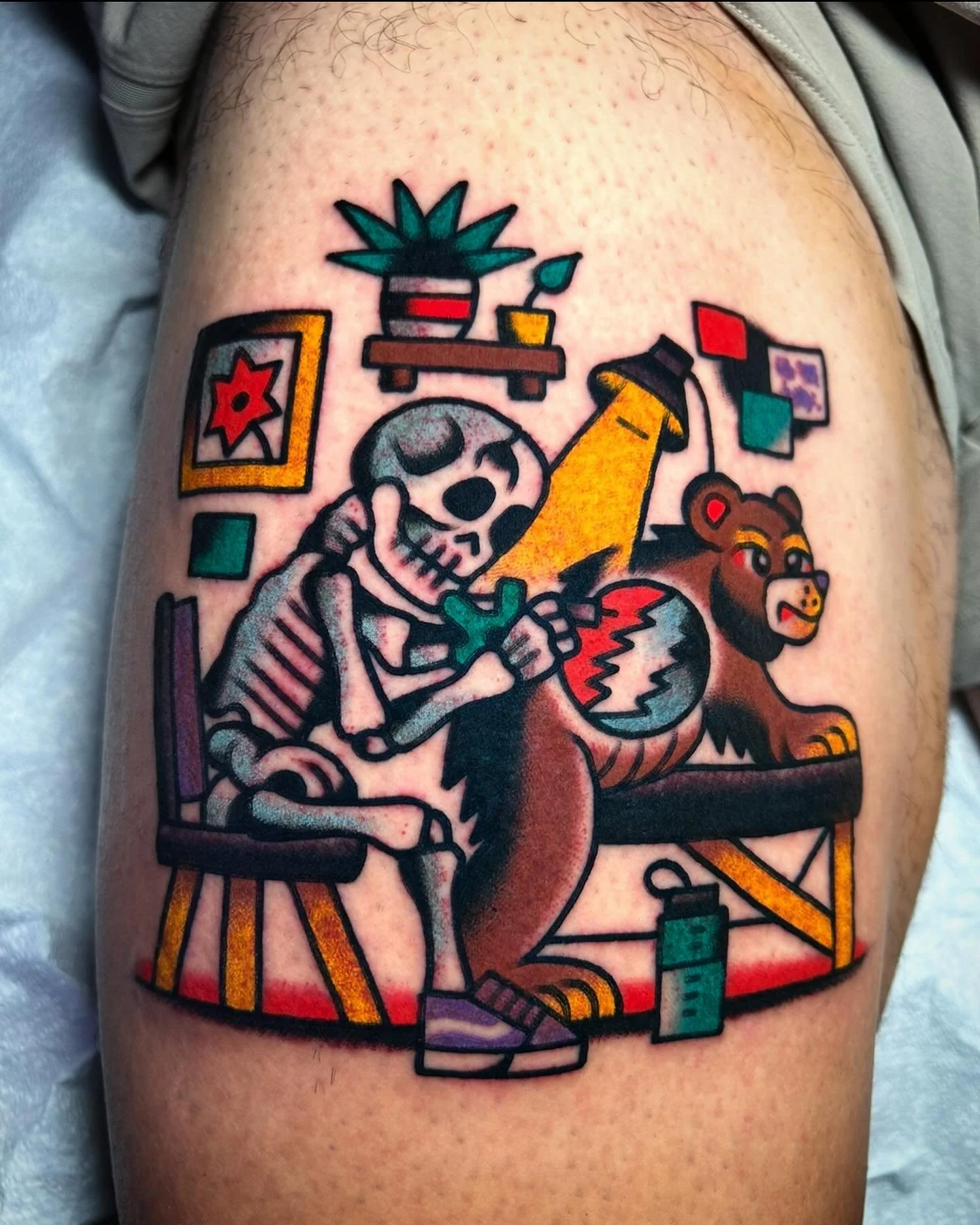 Just a reminder that I love GD and doing GD tattoos. You rule Jeff, thank you Jeff! @sweetandsourtattoo @amigosmfg @kingpintattoosupply #kingpintattoosupply