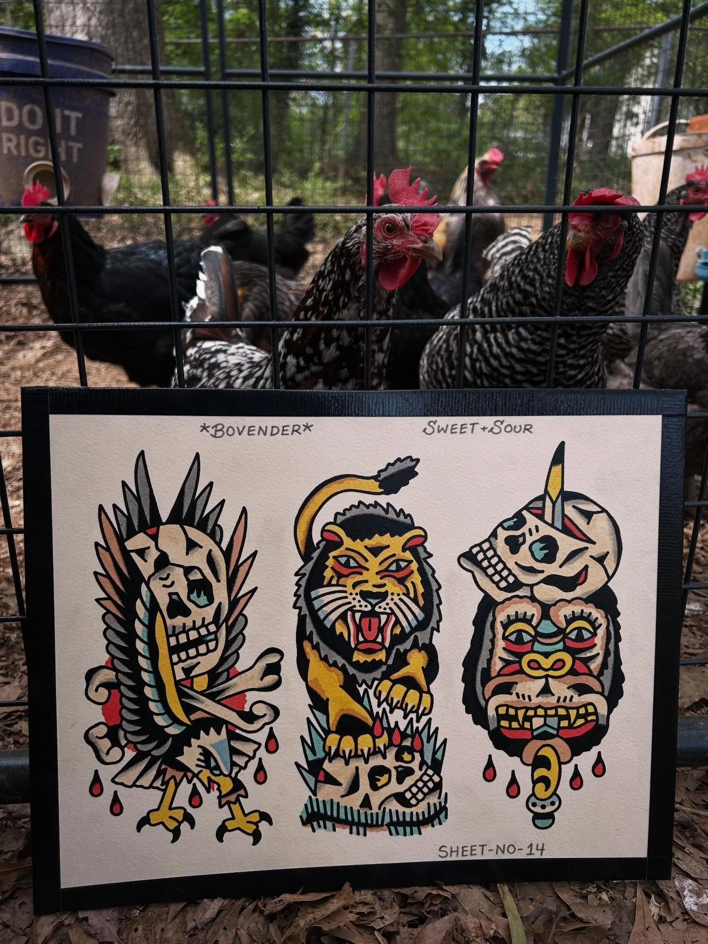 Sheet number 14 for the year so far, nib and tattoo ink on cover paper. All designs are available to be tattooed at @elmstfest next weekend as well as hundreds more! I will be tattooing by WALK-UP ONLY all weekend long and will tattoo as late as they