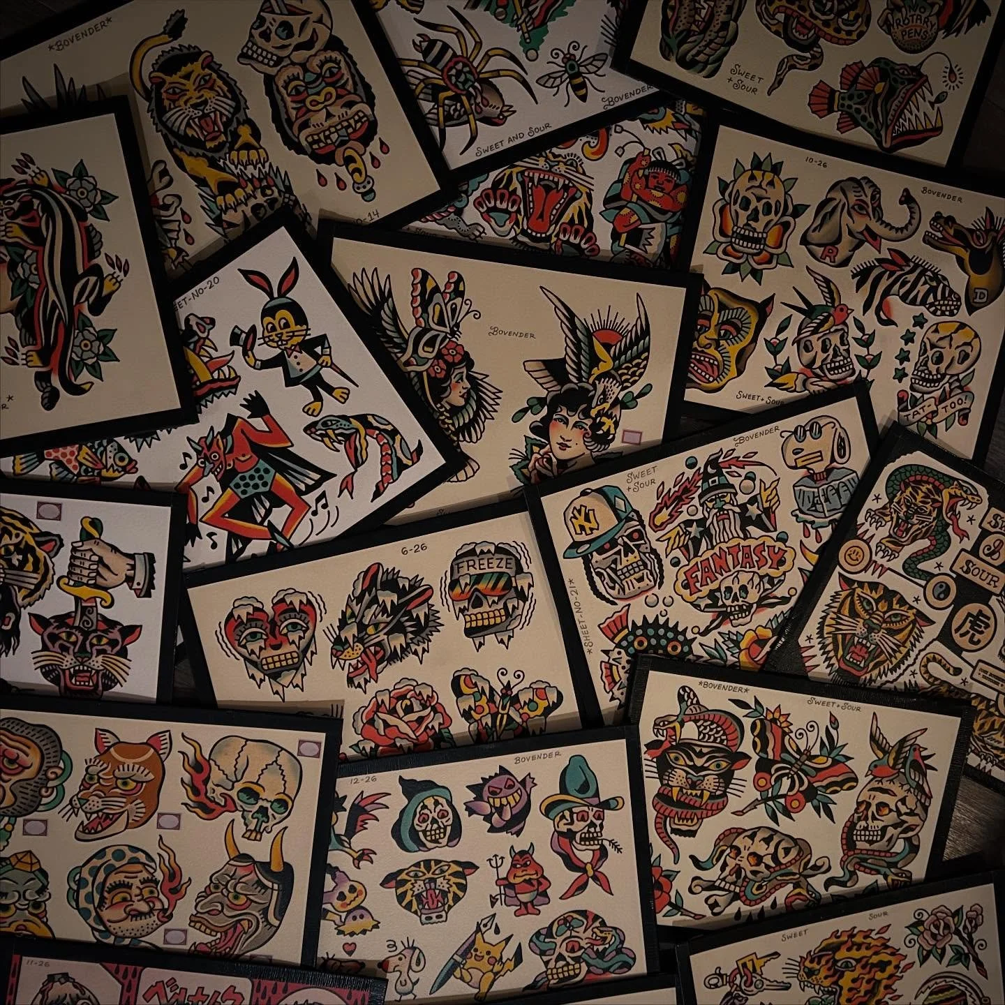 I&rsquo;ve got free time all day tomorrow for tattoos and a TON of new flash to pick from!! DM me or text me (if you have my number) if you&rsquo;d like to book something!! @sweetandsourtattoo @sweetandsourtattoo @sweetandsourtattoo