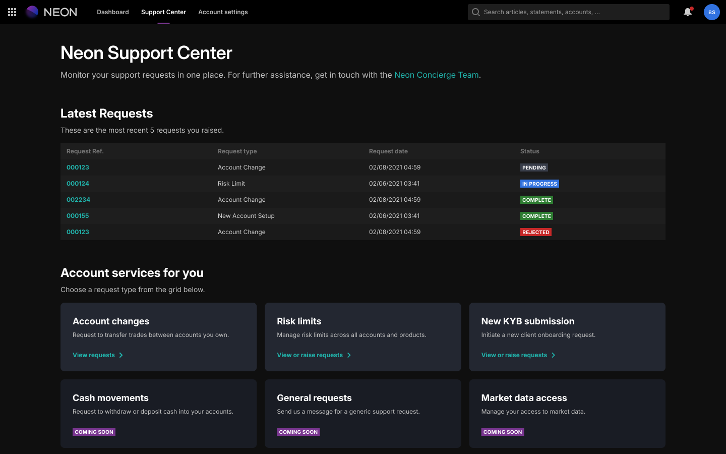 Support Center