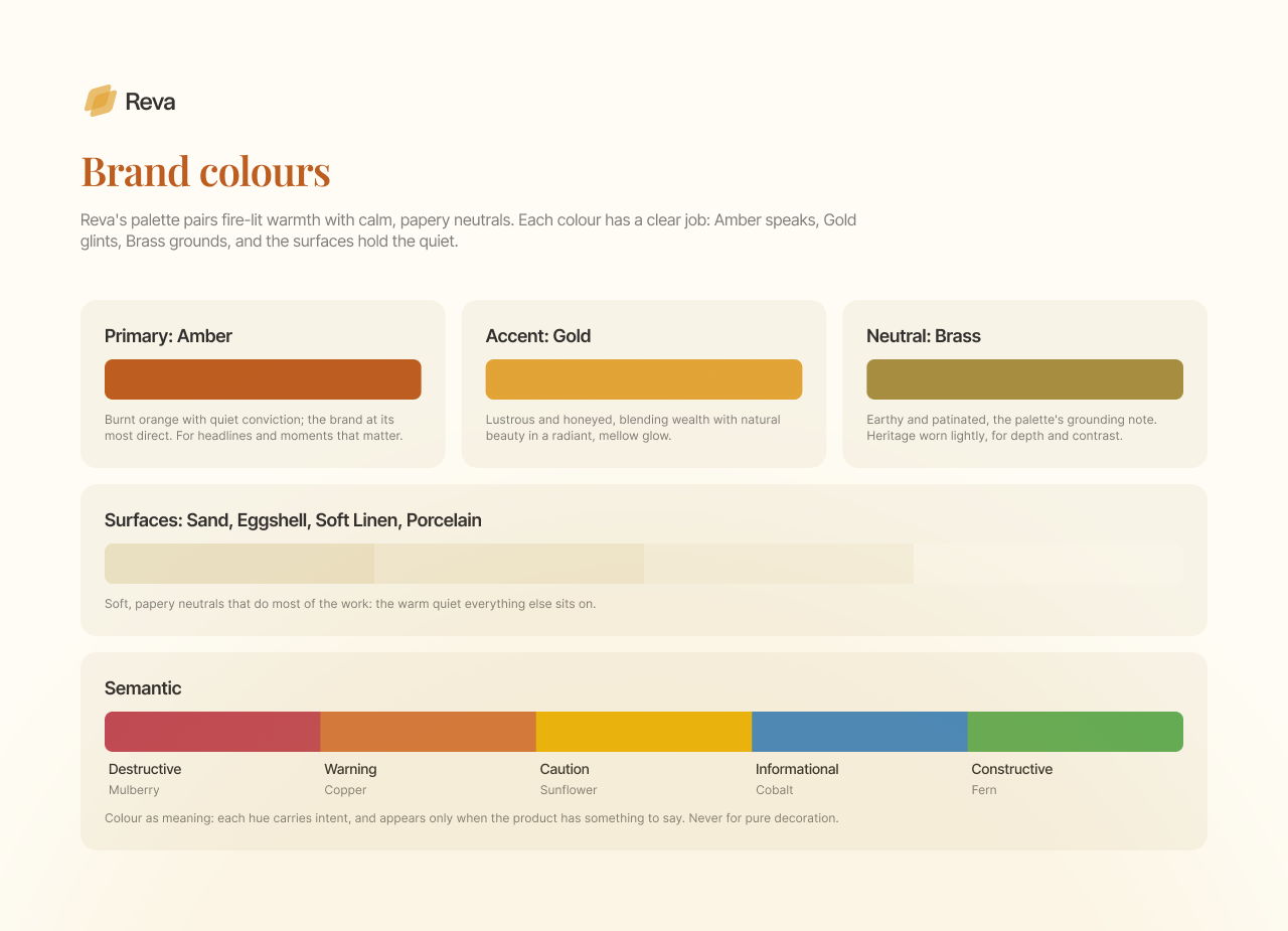 Reva brand colours