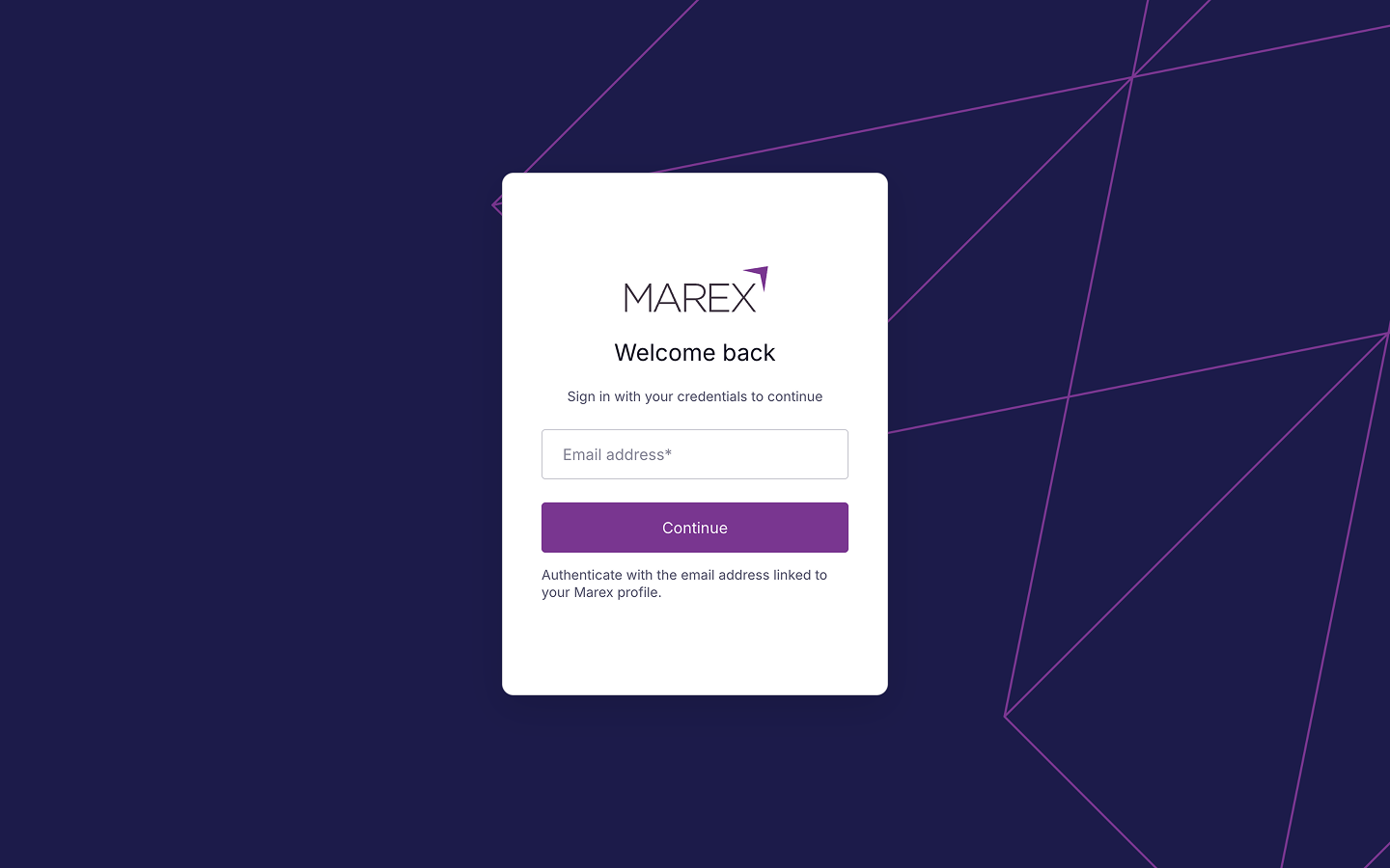 Sign in with Marex Auth0