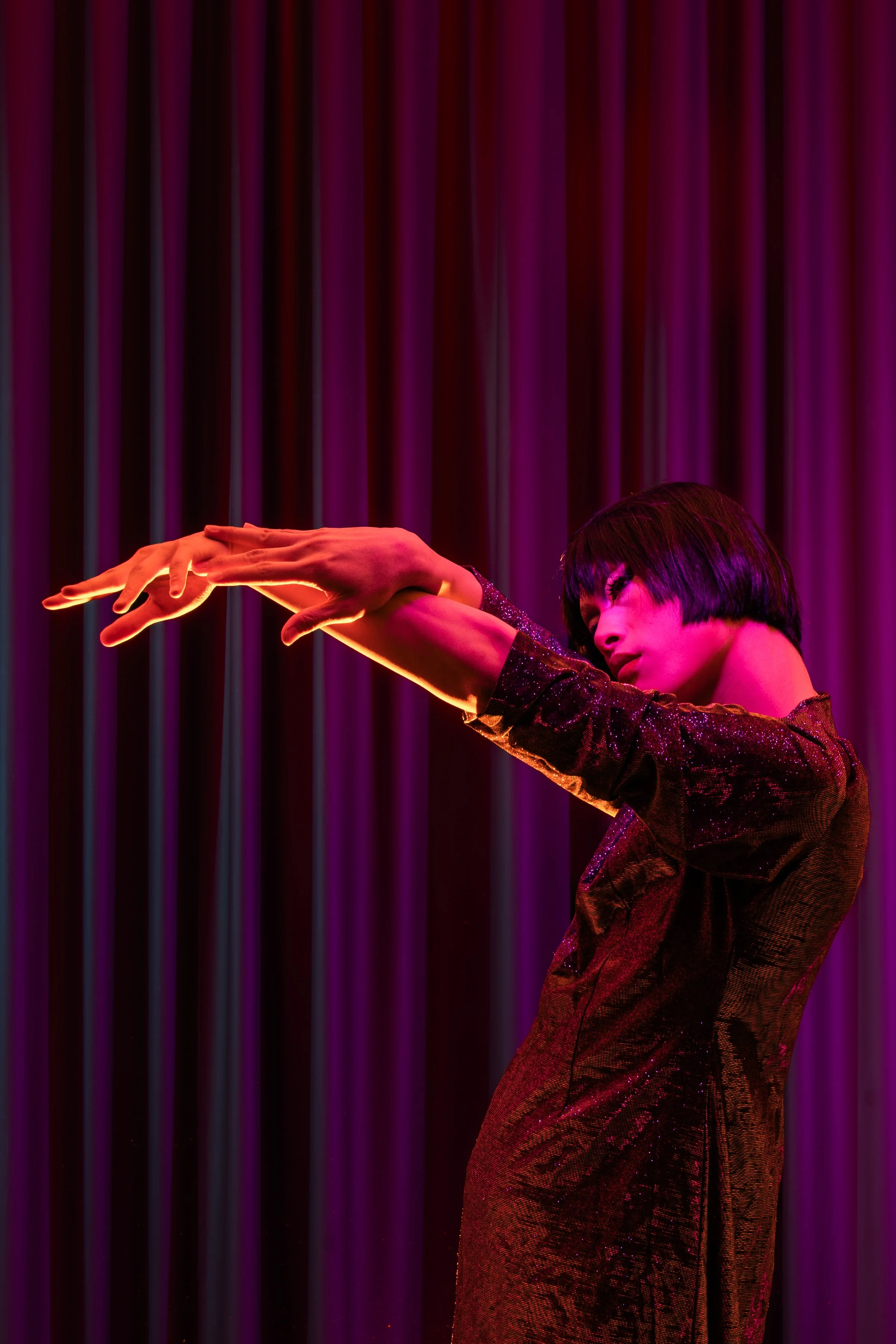 Portrait en studio d'une drag queen