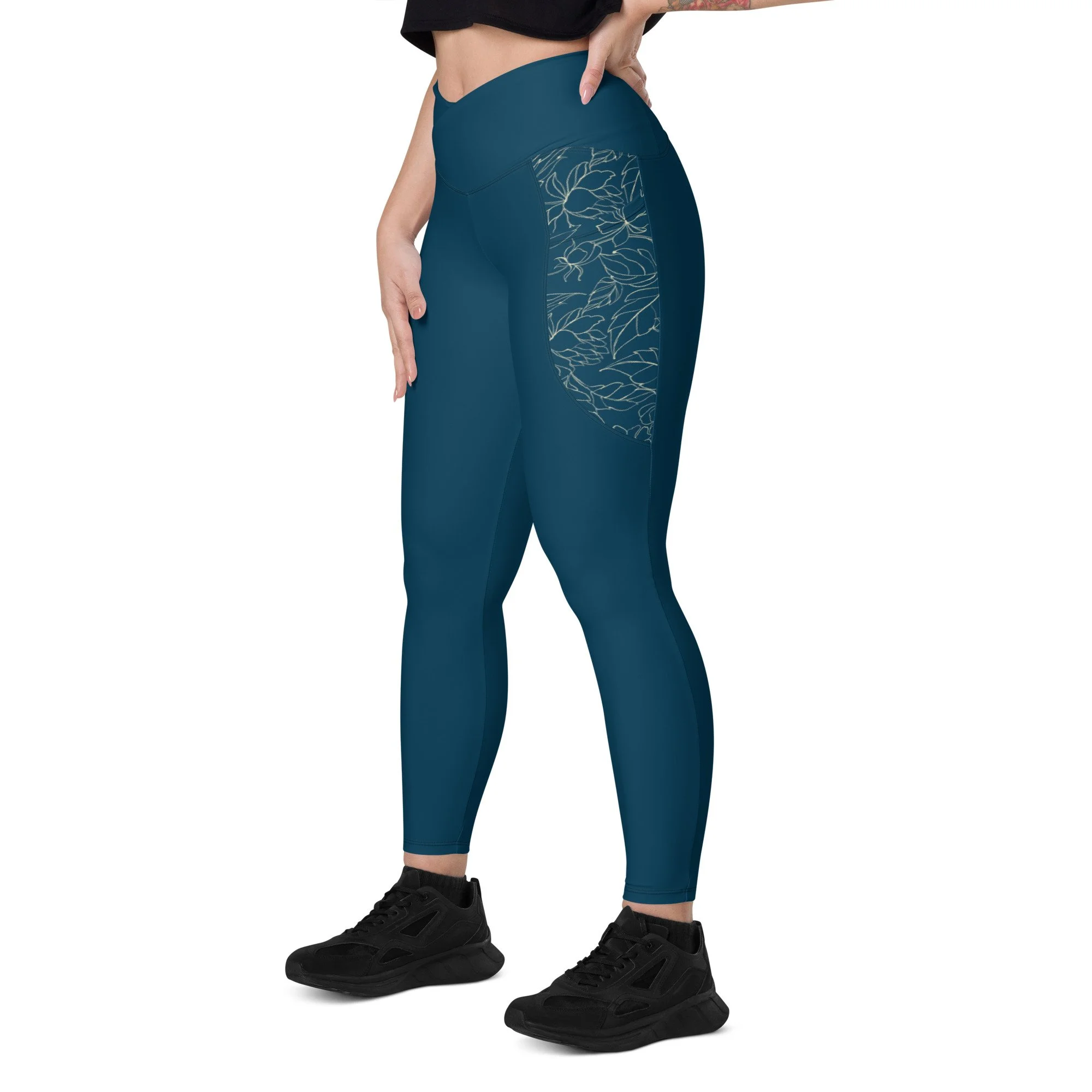 SW Floral Crossover leggings with pockets