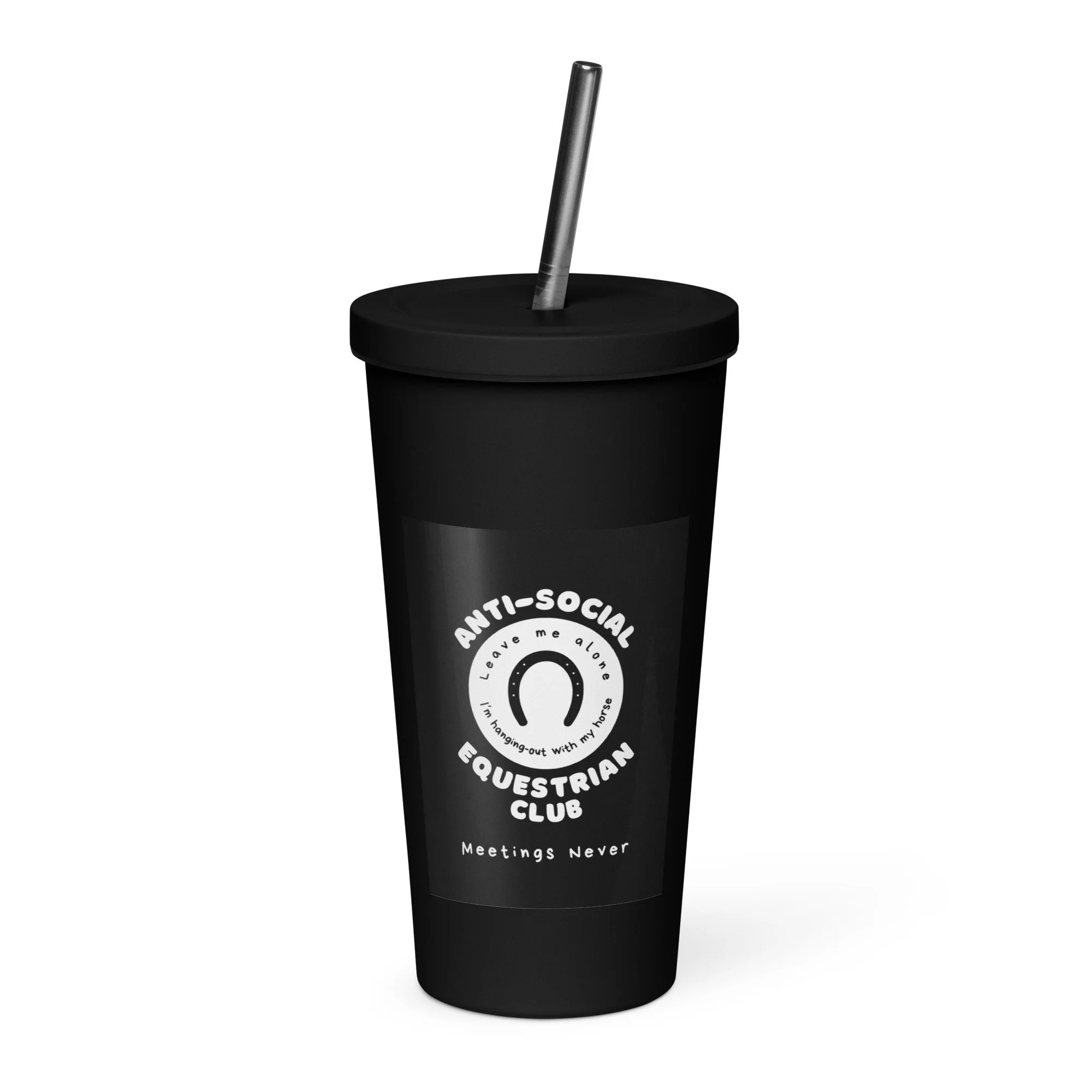 Anti-Social Insulated Tumbler w/ Straw