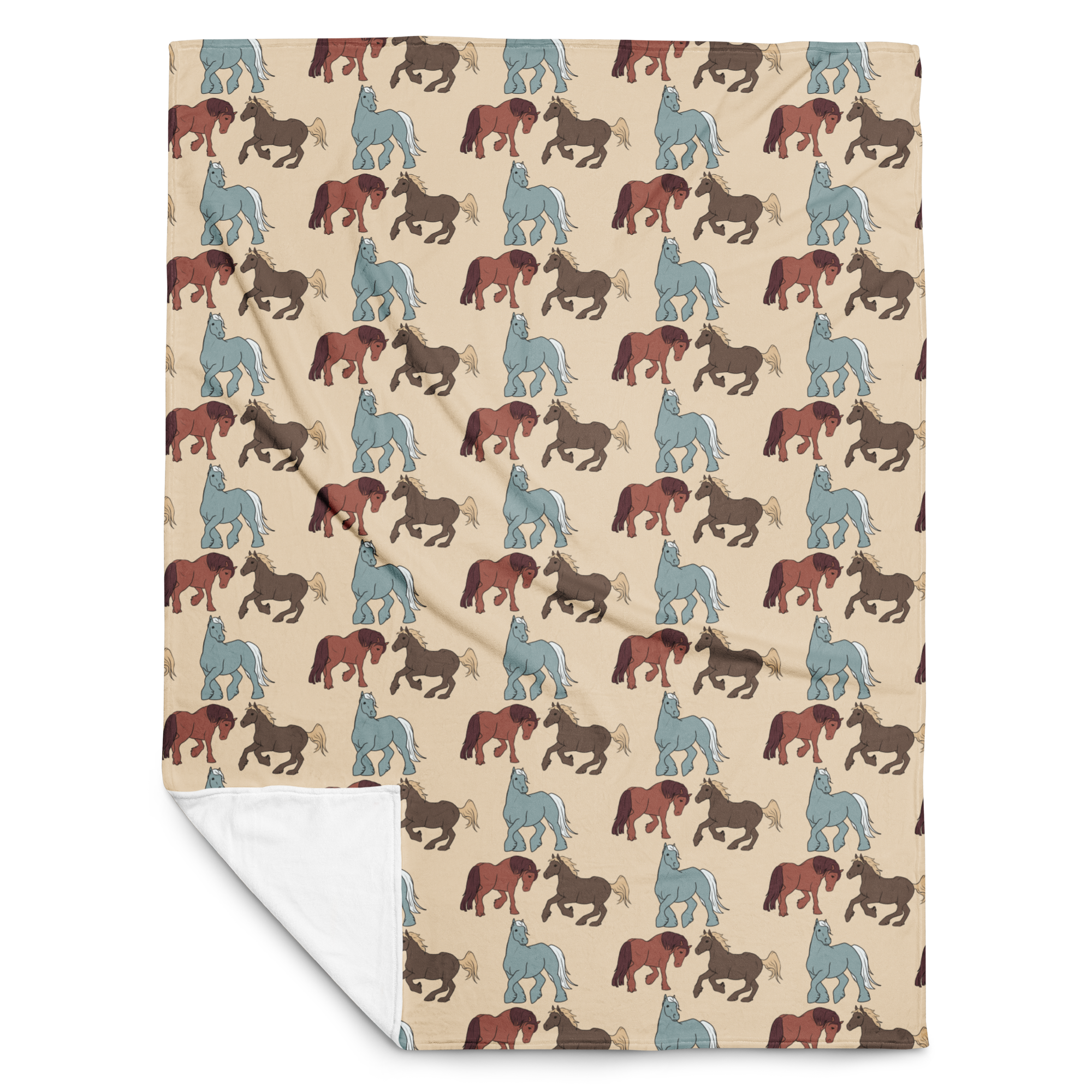 Ponies Throw Blanket