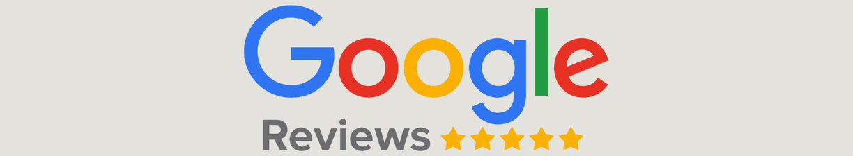 Google Reviews logo with five gold stars for Breast For Baby reviews.
