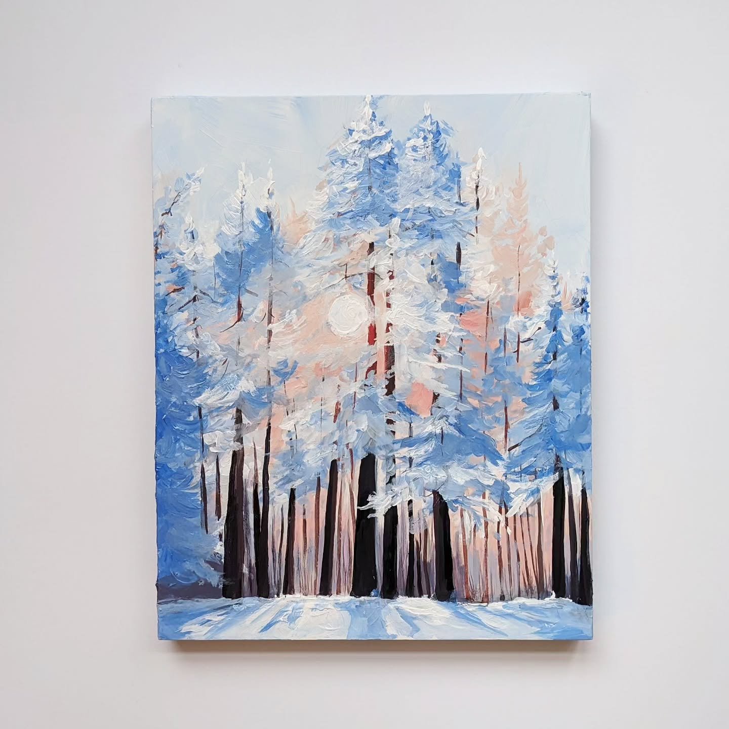 Frosty morning 8x10&quot; acrylic on cradled wood panel. Coming to the shop soon. Link in bio.