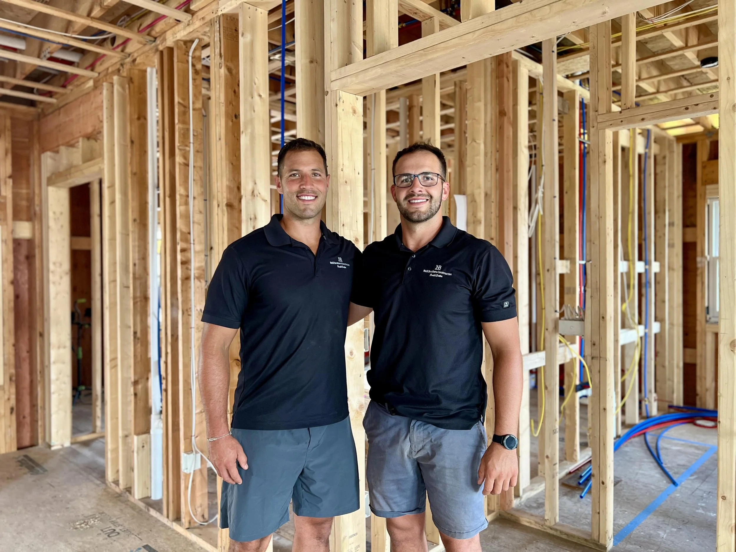 Nick and Zack Neill, owners of Neill Brothers Construction, Rhode Island custom home builders