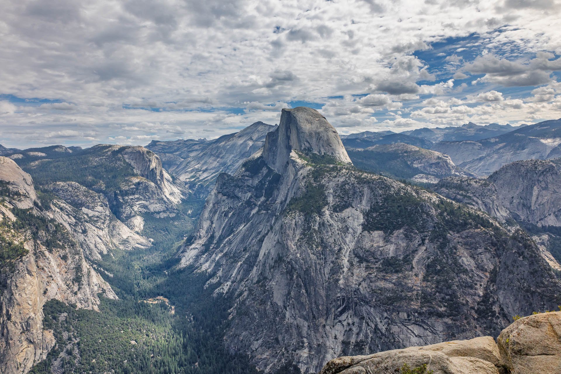 Half Dome and Valley rom Glacier Point.