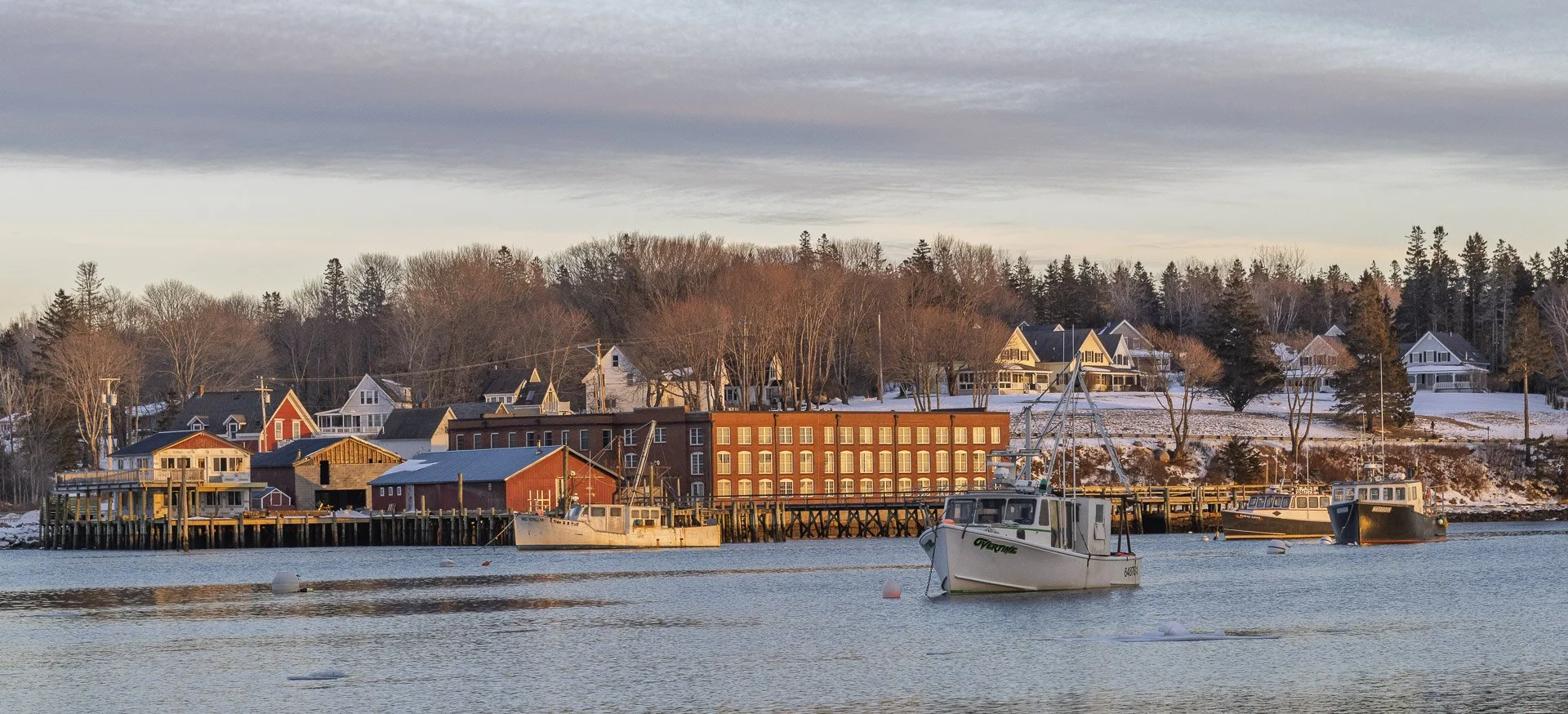 Bass Harbor from Bernard Docks at Sunset