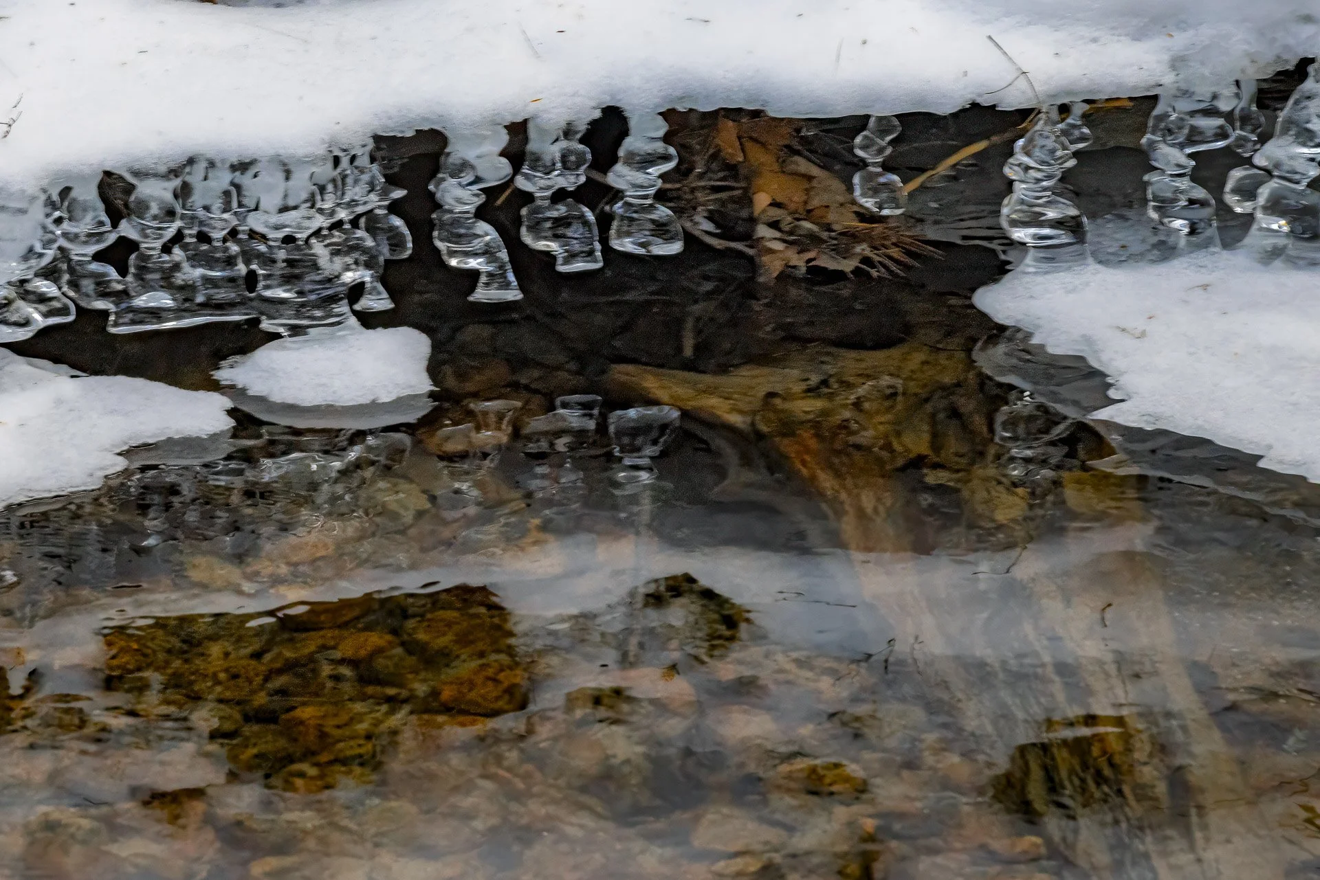 "Ice Faucets" along Stream Path