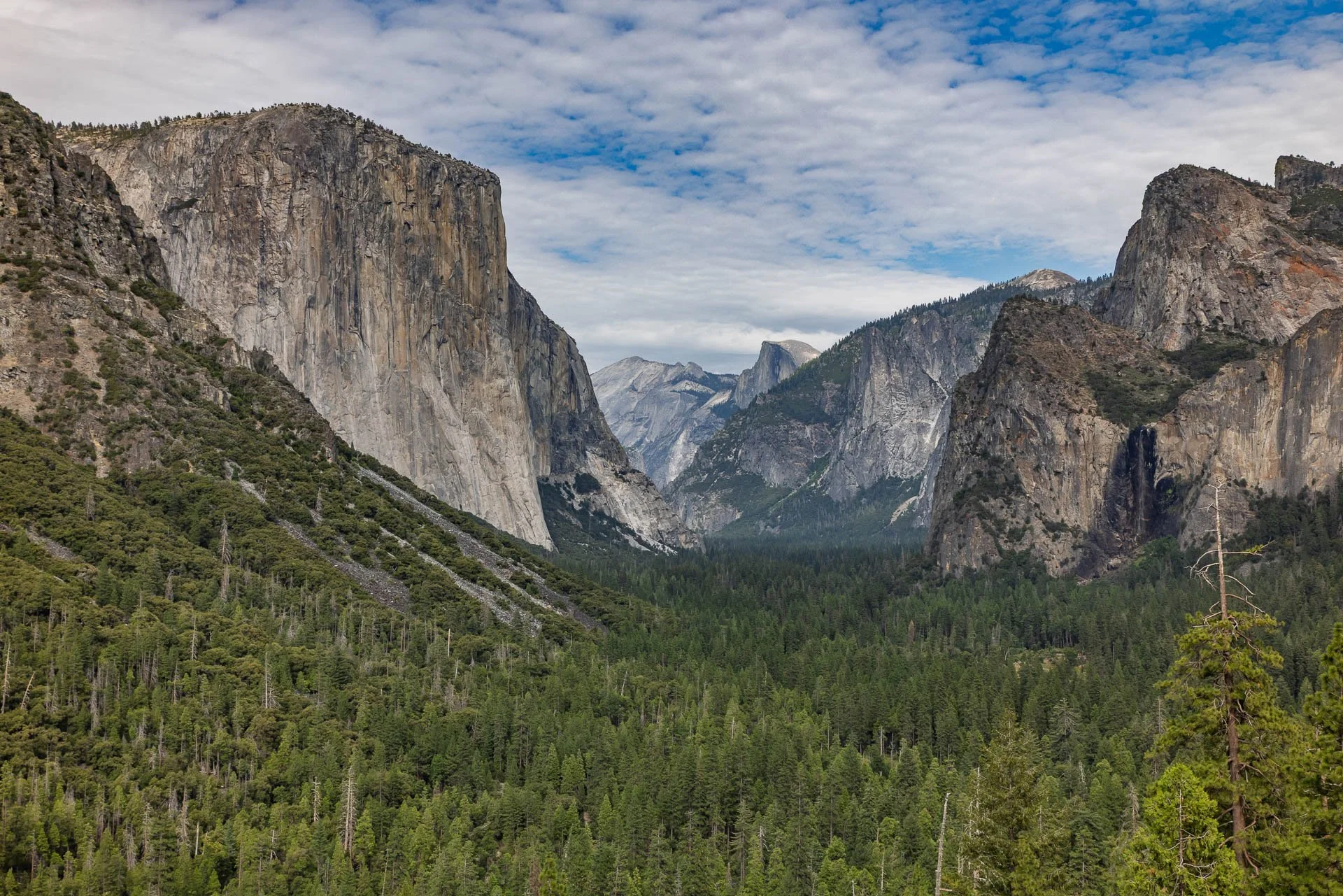 View of Yosemite Valley from "Tunnel View."