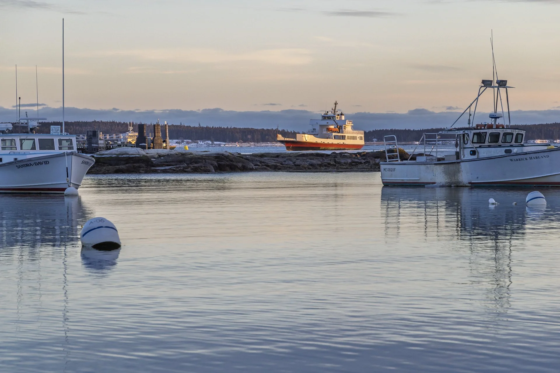Sunset over Bass Harbor