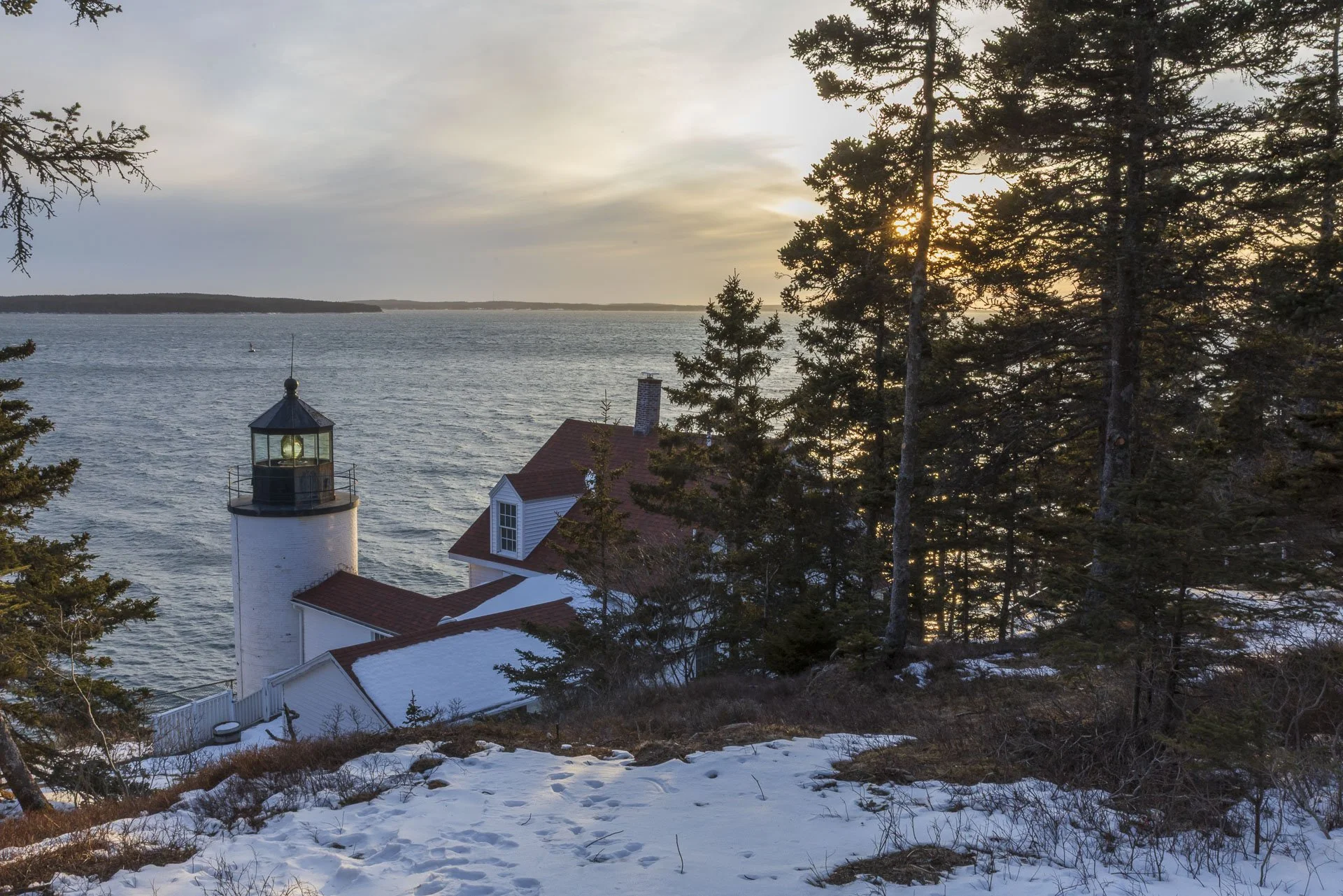 Sunset Bass Harbor Head Light