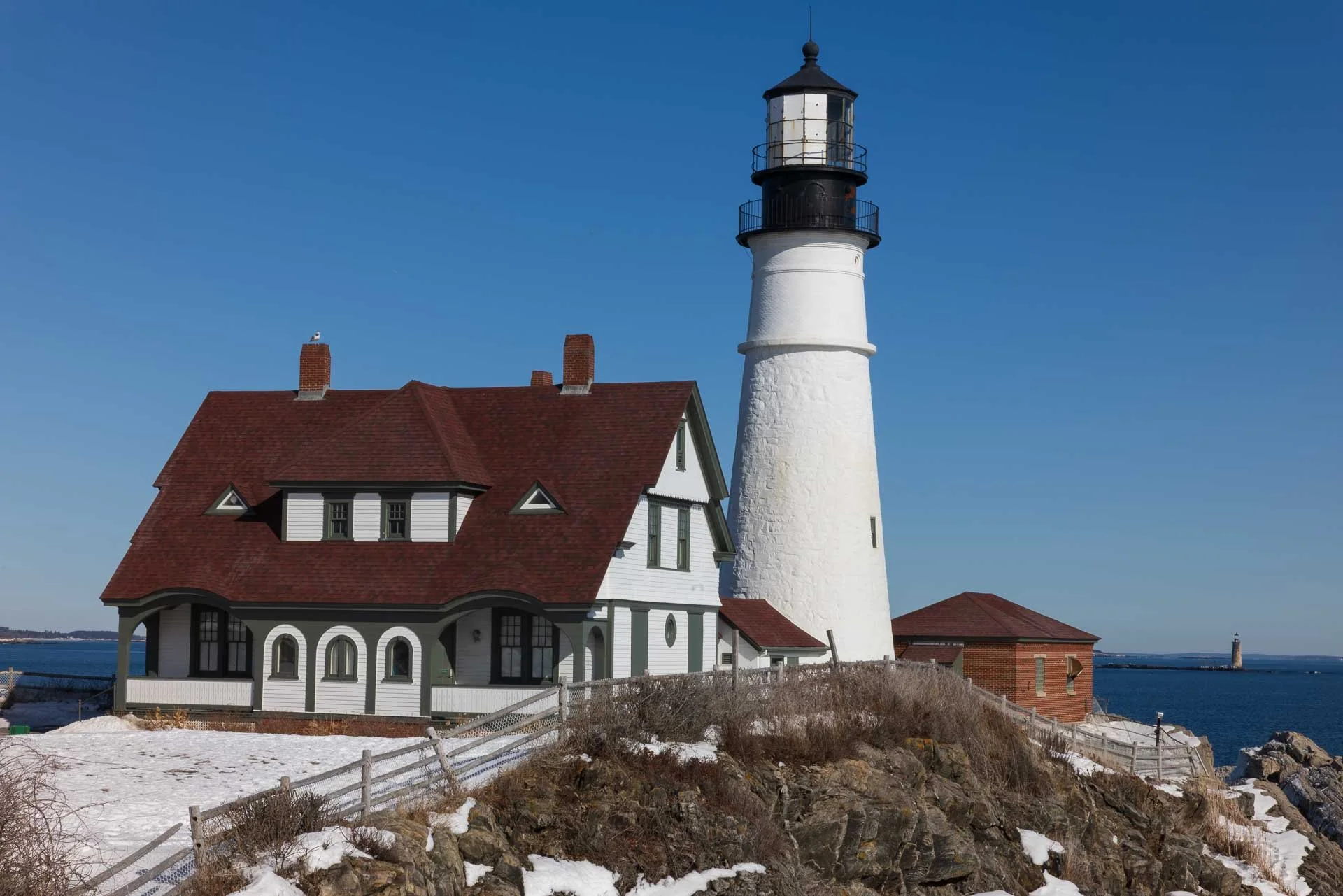 Portland Head Light. Portland ME Winter