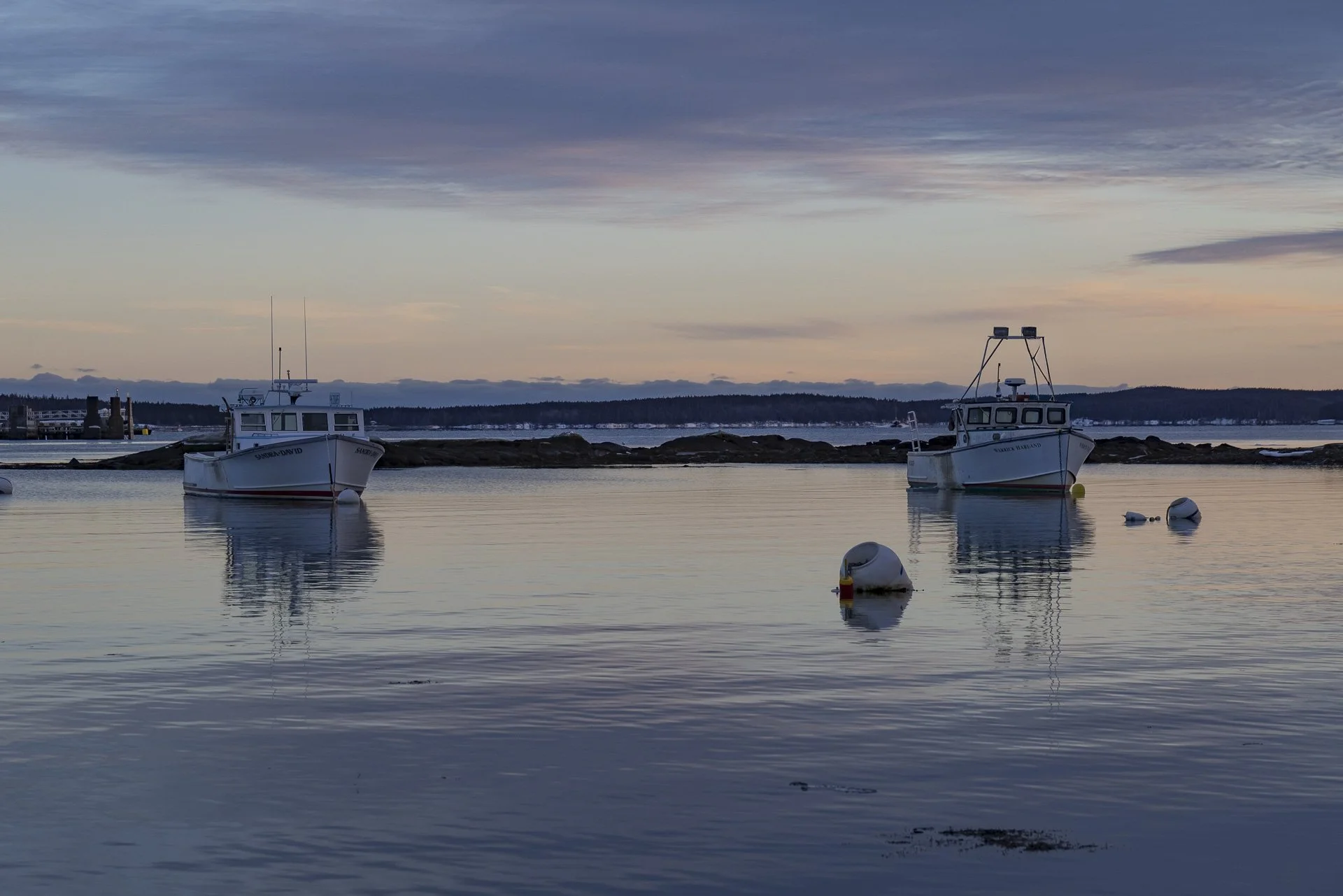 Sunset over Bass Harbor