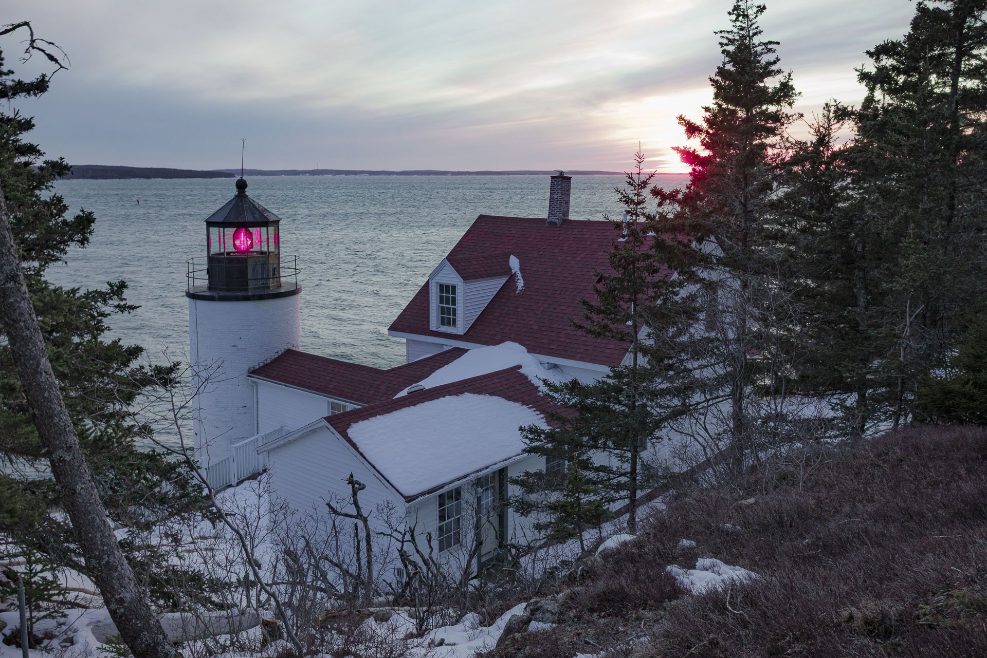 Sunset Bass Harbor Head Light