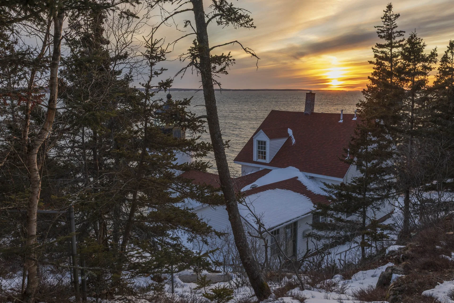 Sunset Bass Harbor Head Light