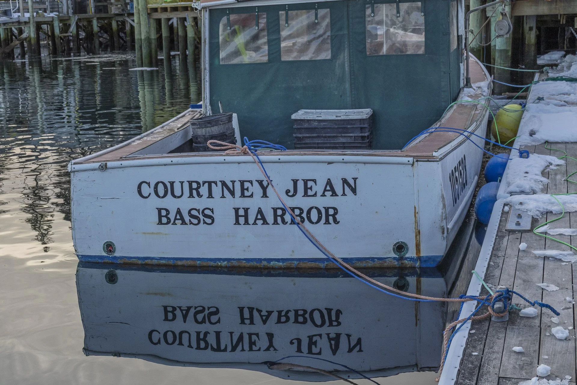 Reflections of a Boat at Bernard Docks