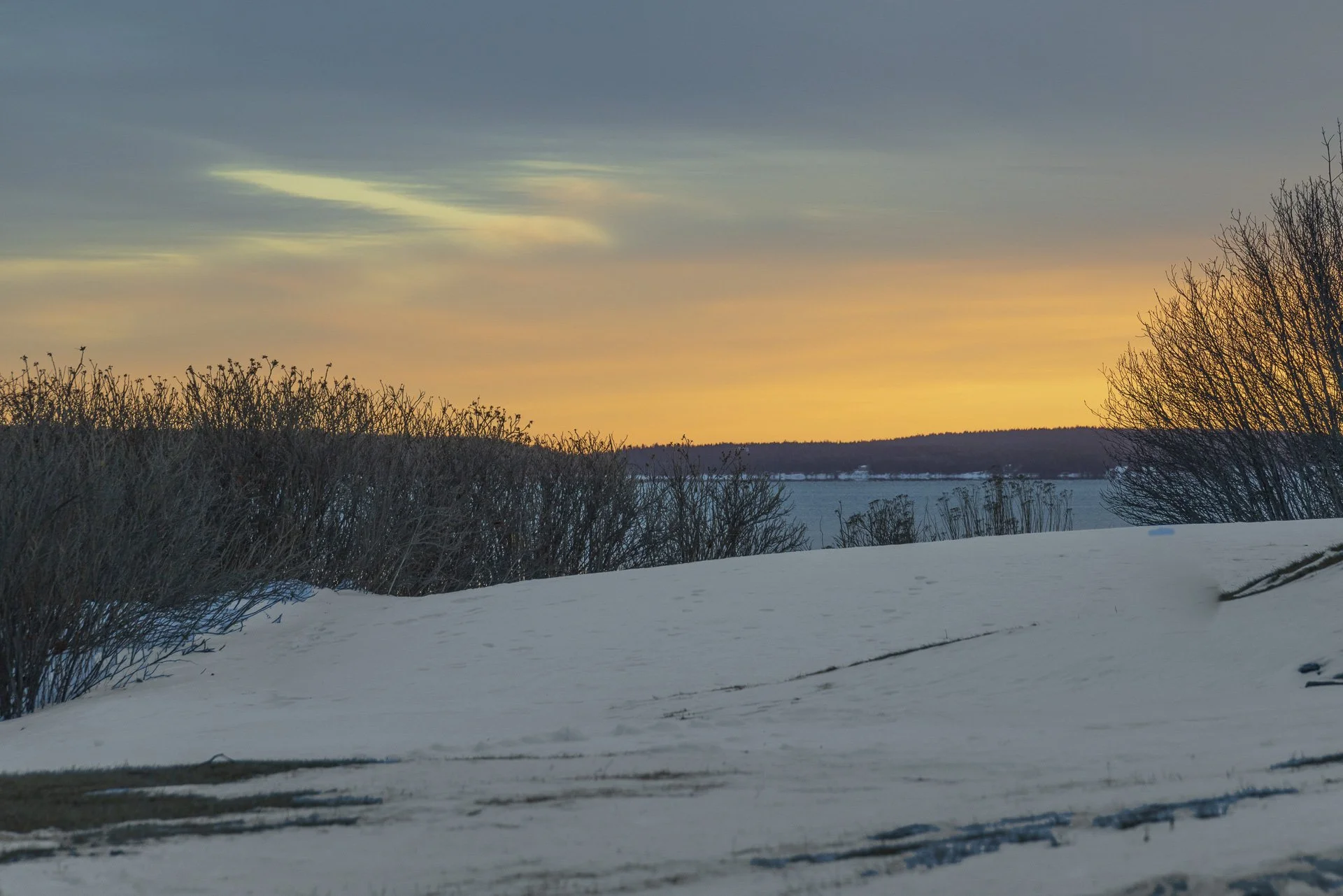 Sunset over Bass Harbor