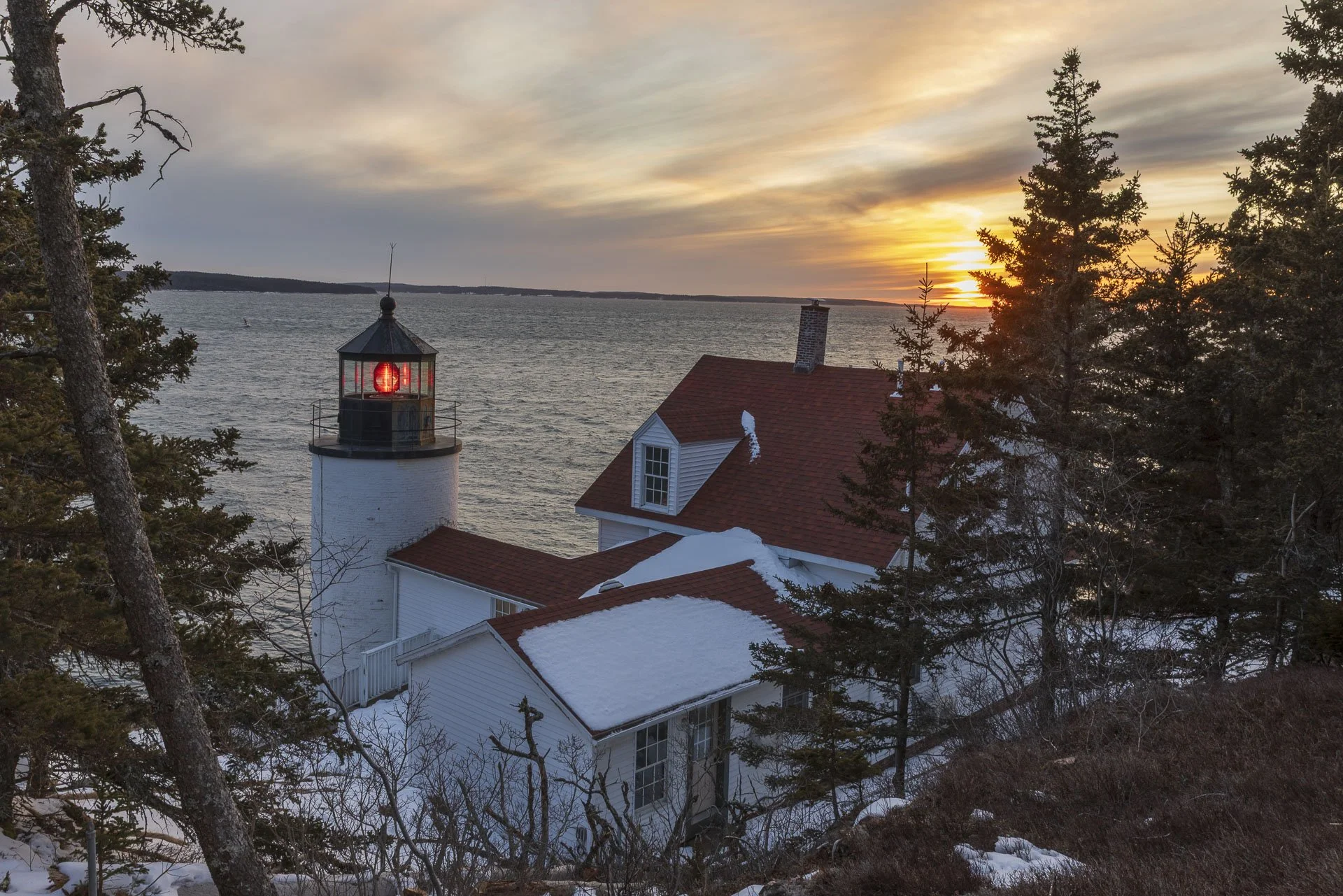 Sunset Bass Harbor Head Light