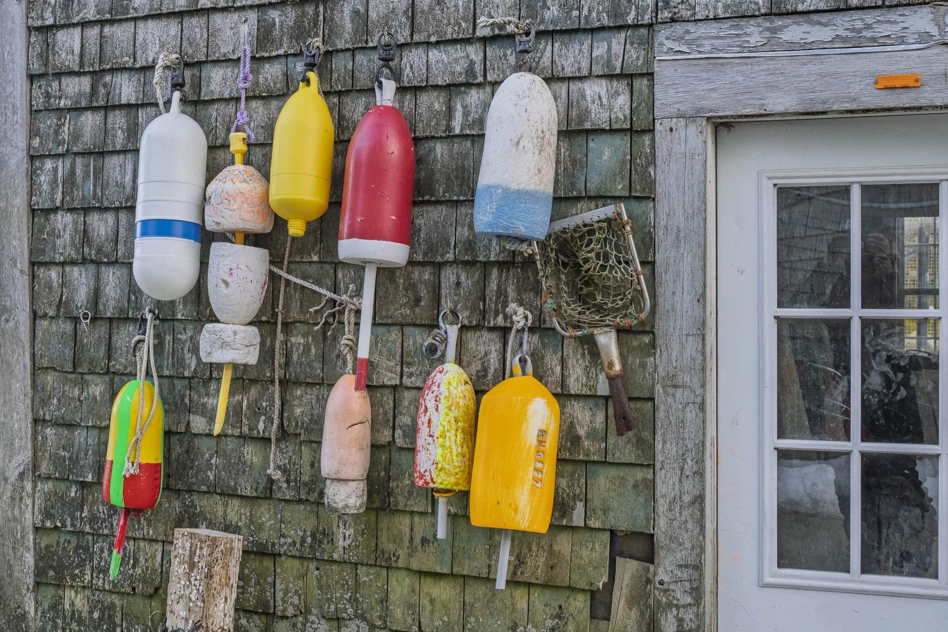 Lobster buoys at Bernard Docks
