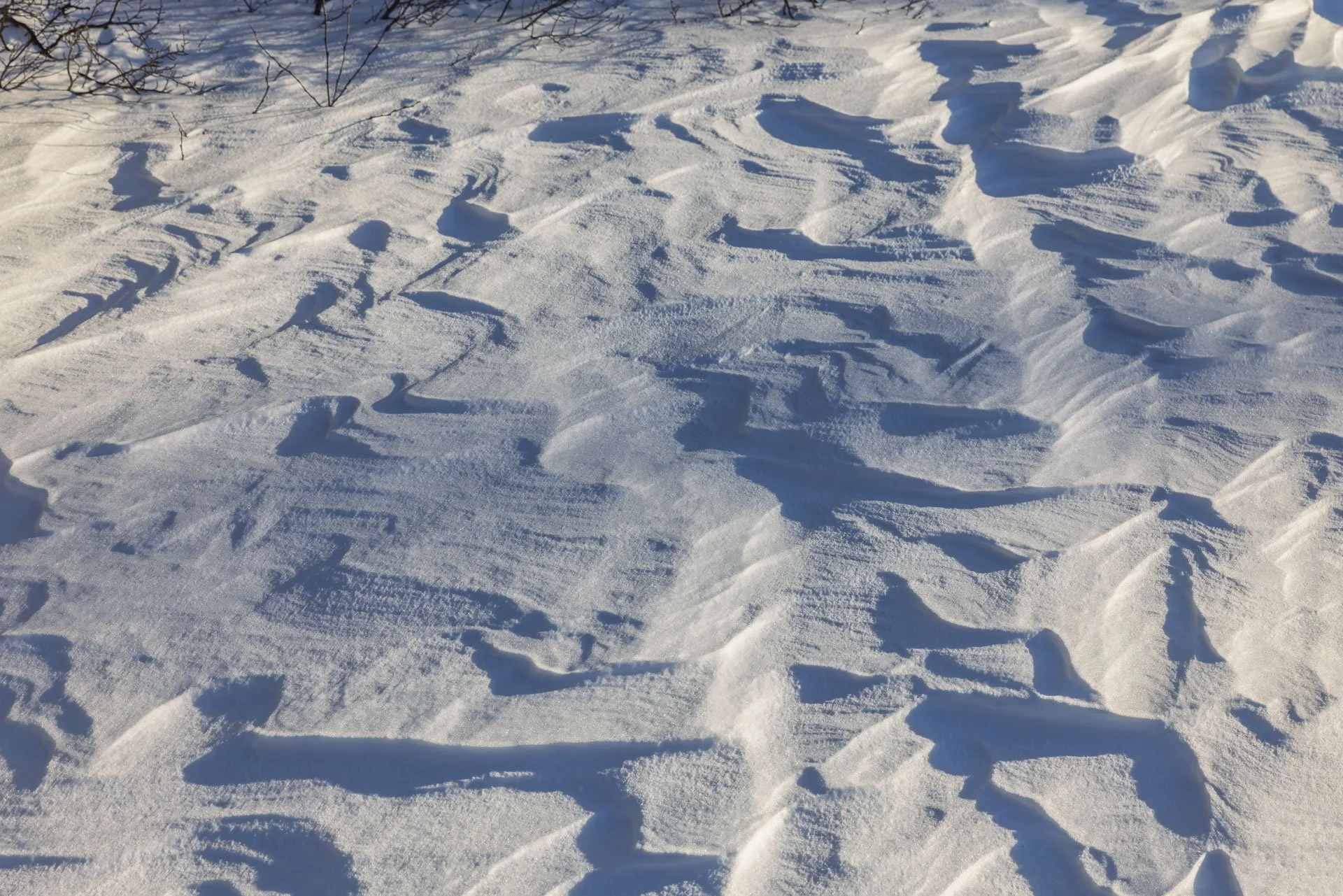 Snow/ice patterns on Jordan Pond
