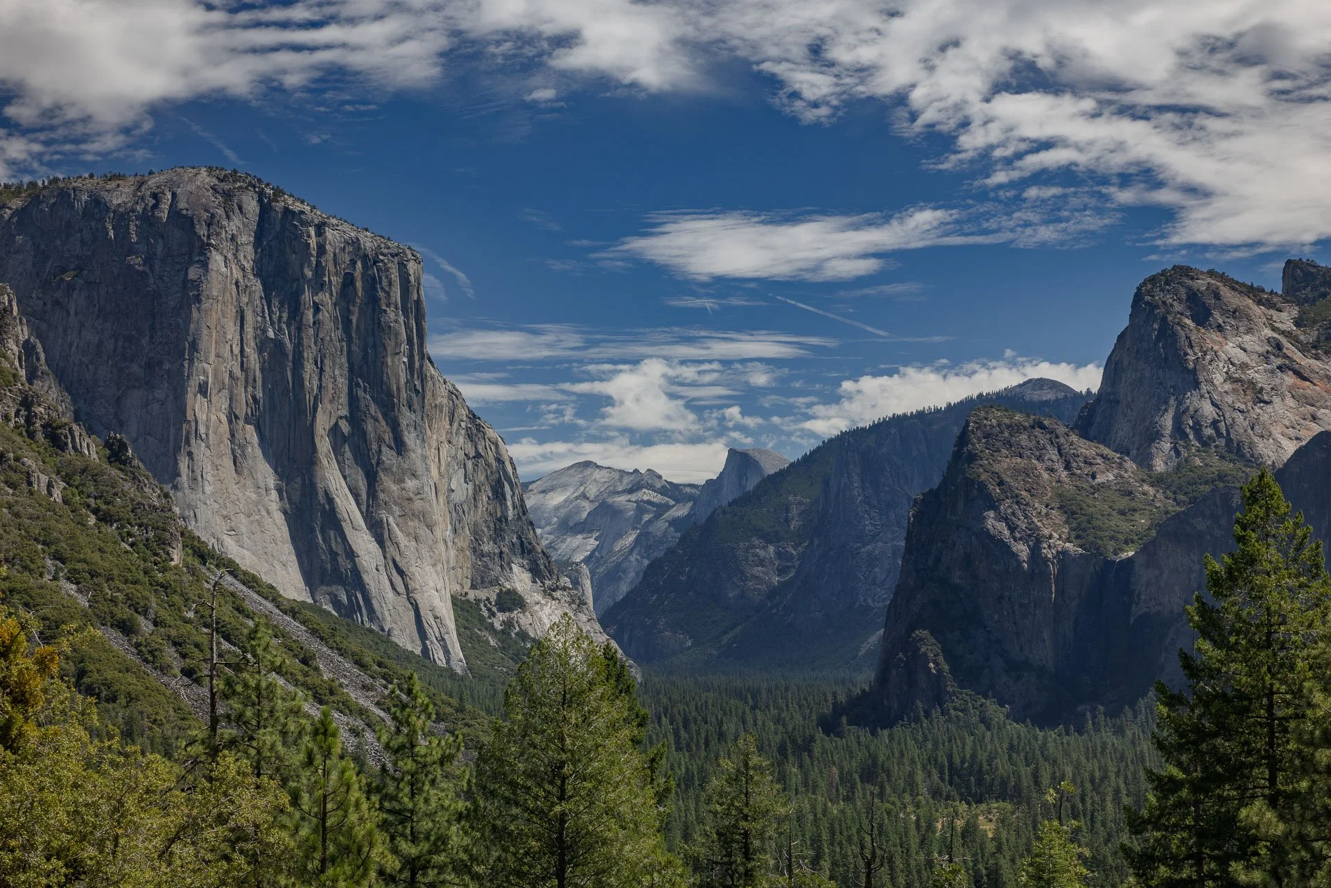 View of Yosemite Valley from "Tunnel View."